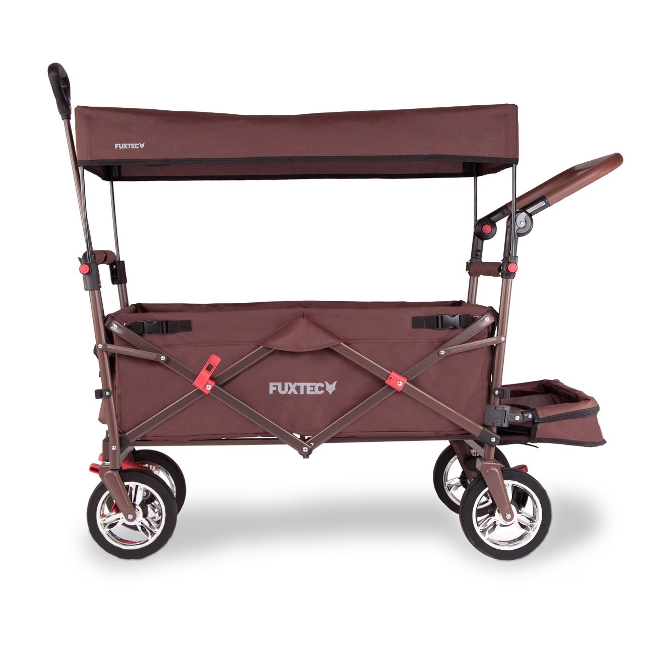 FUXTEC handcart FX-CT800 with UV-protected sun canopy, push handle & interior extension