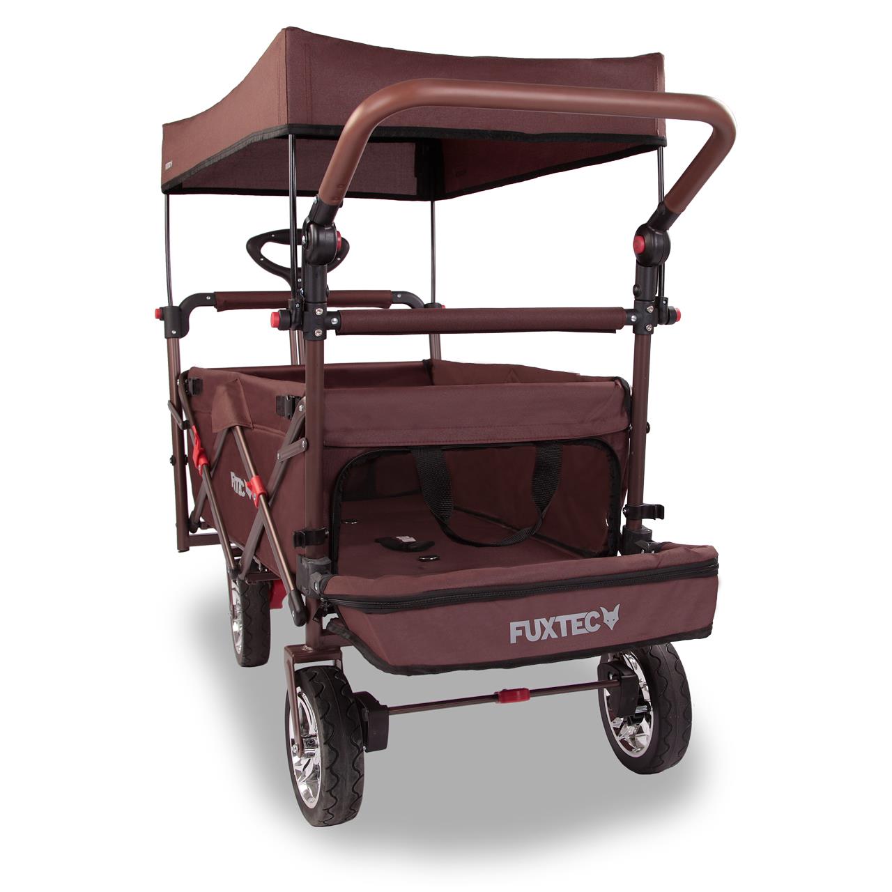 FUXTEC handcart FX-CT800 with UV-protected sun canopy, push handle & interior extension