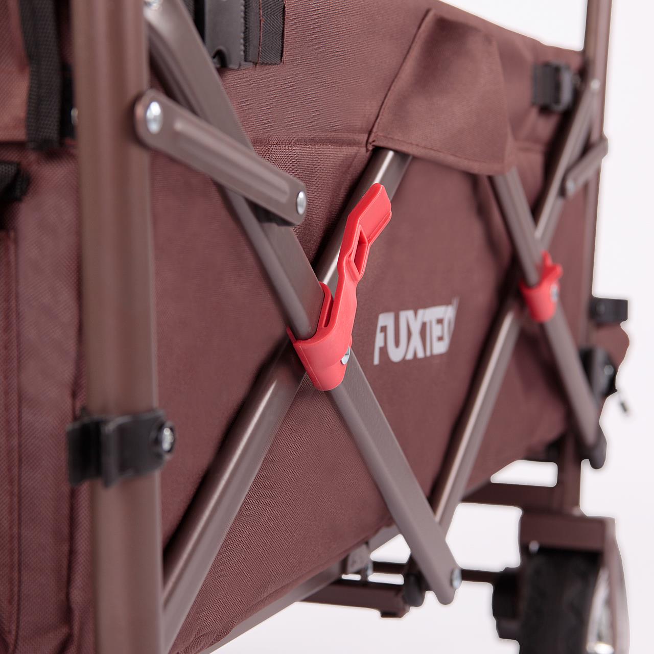 FUXTEC handcart FX-CT800 with UV-protected sun canopy, push handle & interior extension