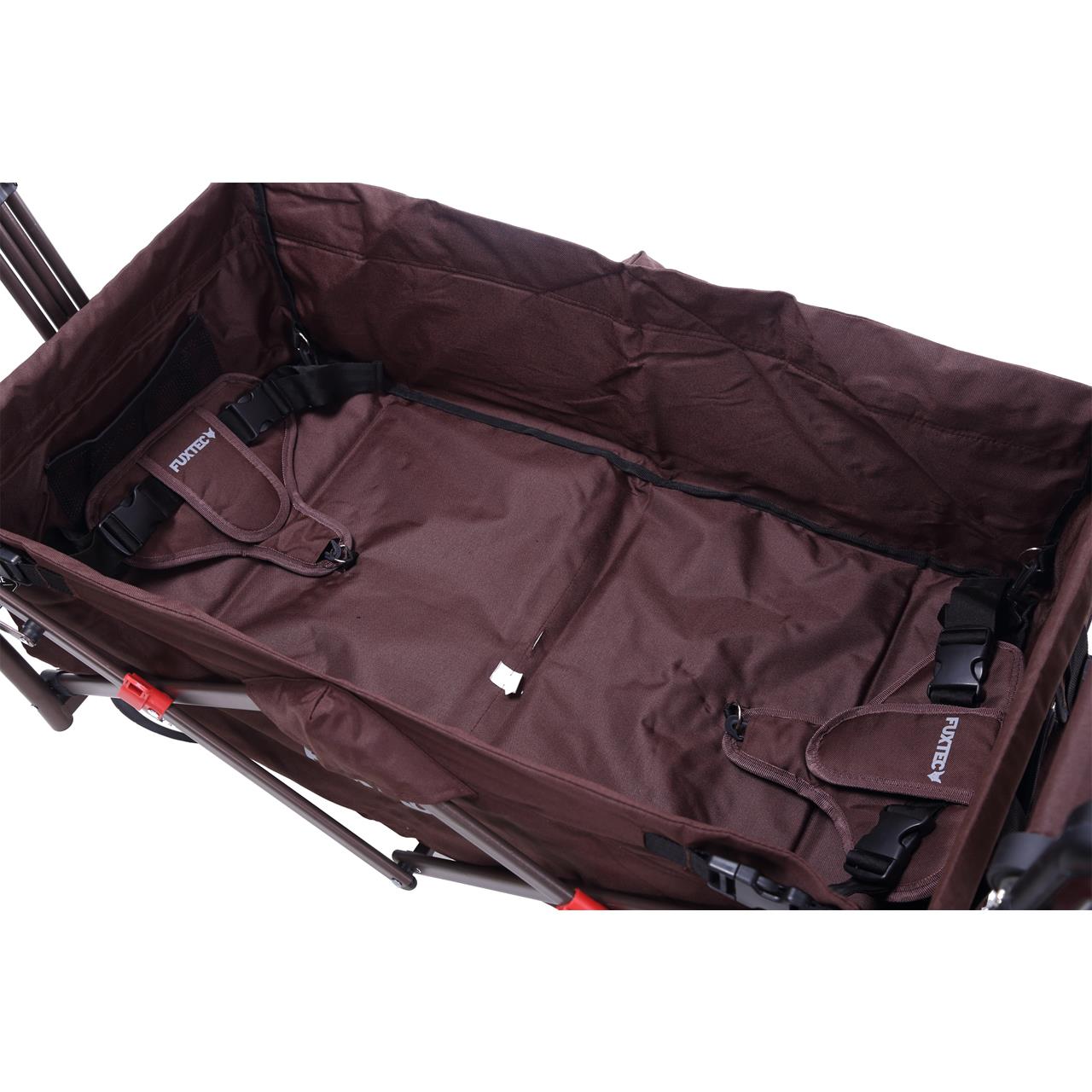 FUXTEC handcart FX-CT700 with UV-protected sun canopy and additional push handle