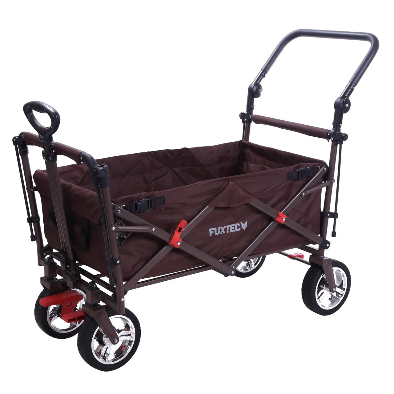 FUXTEC handcart FX-CT700 with UV-protected sun canopy and additional push handle