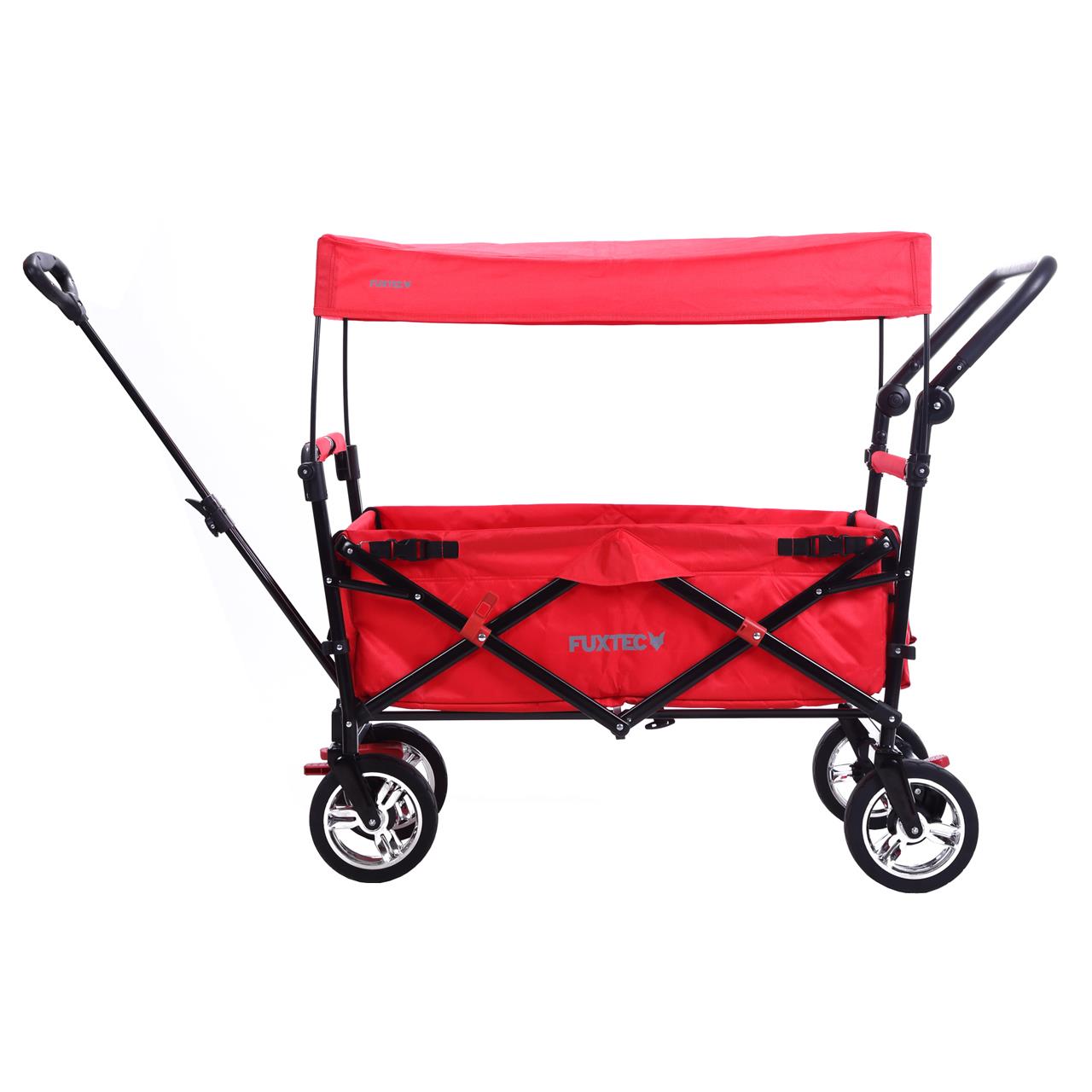 FUXTEC handcart FX-CT700 with UV-protected sun canopy and additional push handle