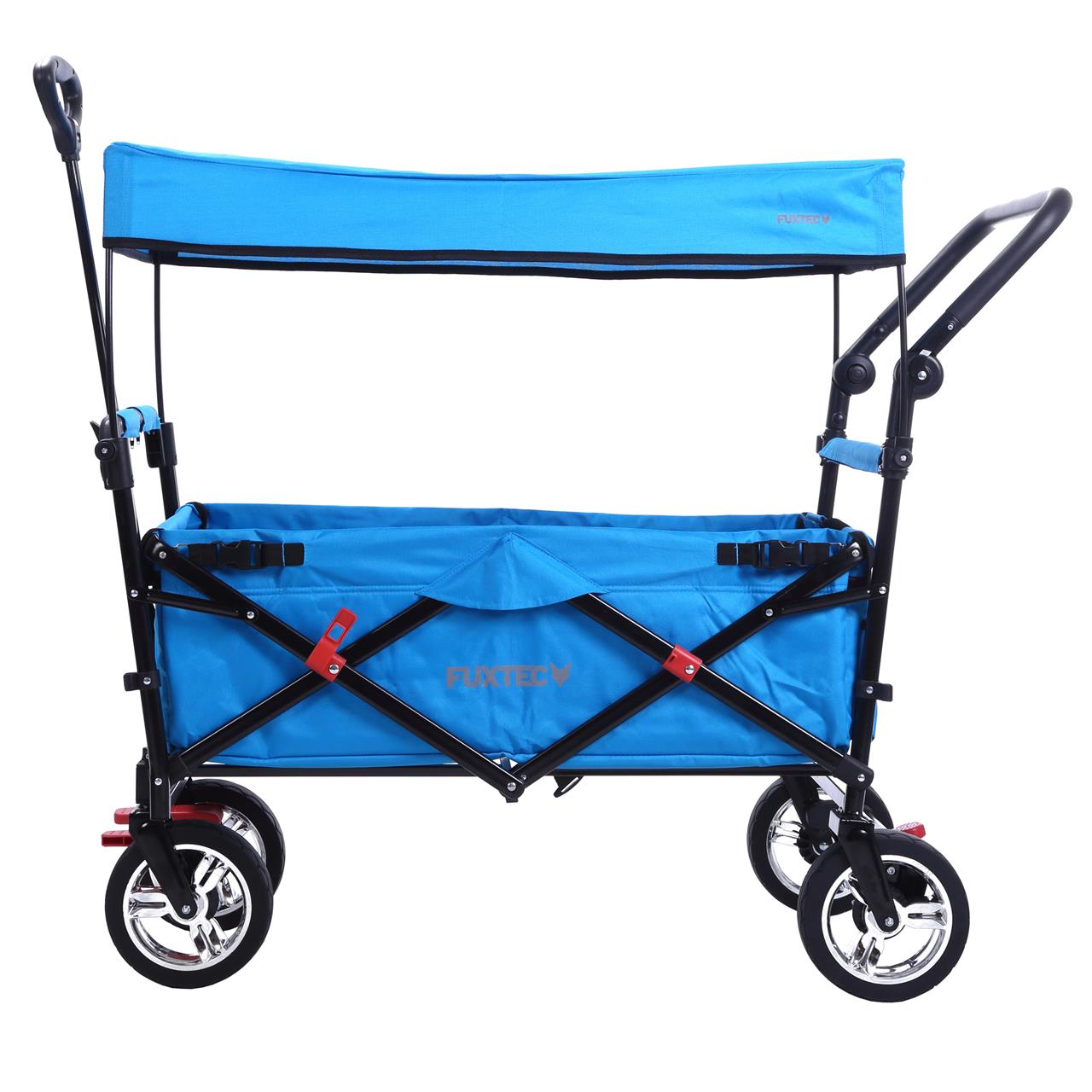 FUXTEC handcart FX-CT700 with UV-protected sun canopy and additional push handle