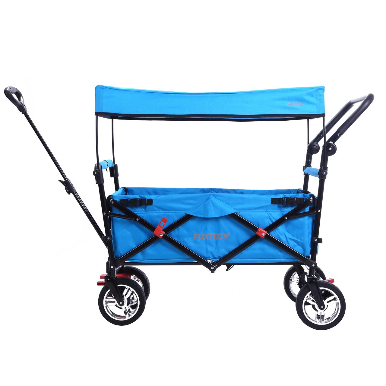 FUXTEC handcart FX-CT700 with UV-protected sun canopy and additional push handle