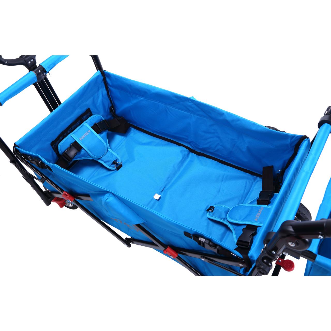 FUXTEC handcart FX-CT700 with UV-protected sun canopy and additional push handle