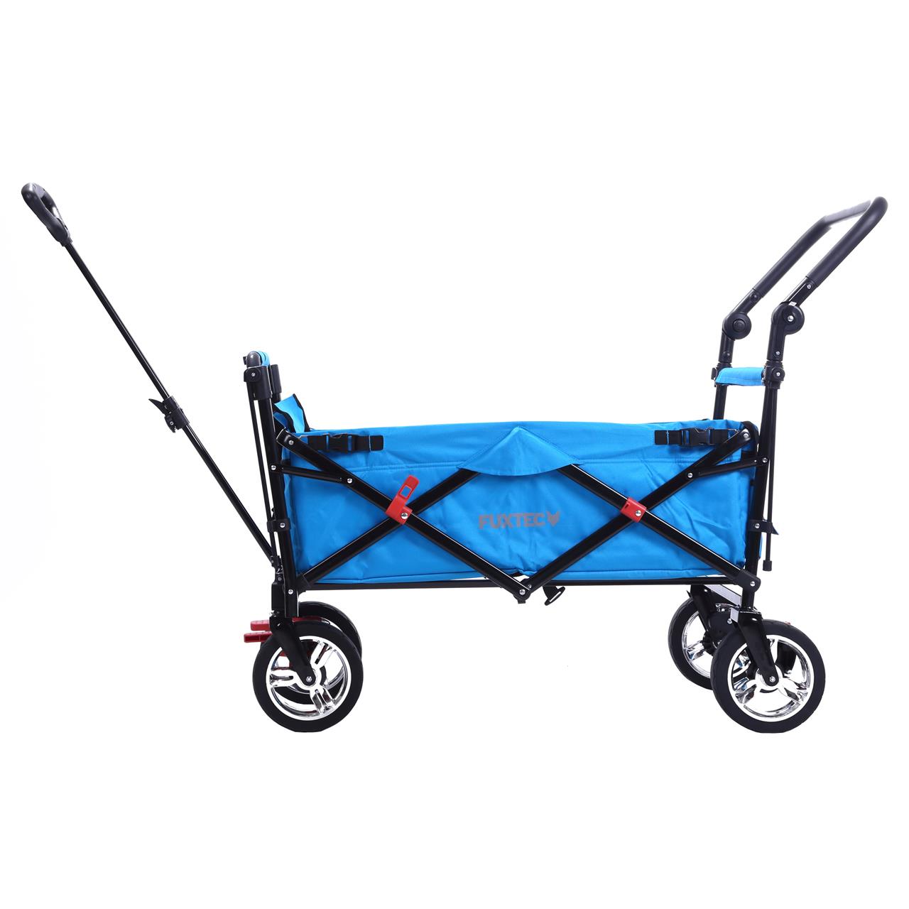 FUXTEC handcart FX-CT700 with UV-protected sun canopy and additional push handle