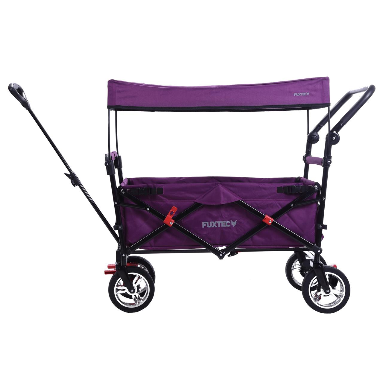 FUXTEC handcart FX-CT700 with UV-protected sun canopy and additional push handle