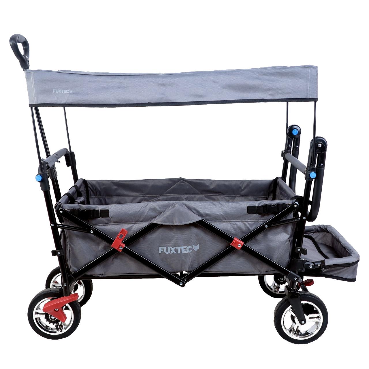 FUXTEC handcart FX-CT800 with UV-protected sun canopy, push handle & interior extension