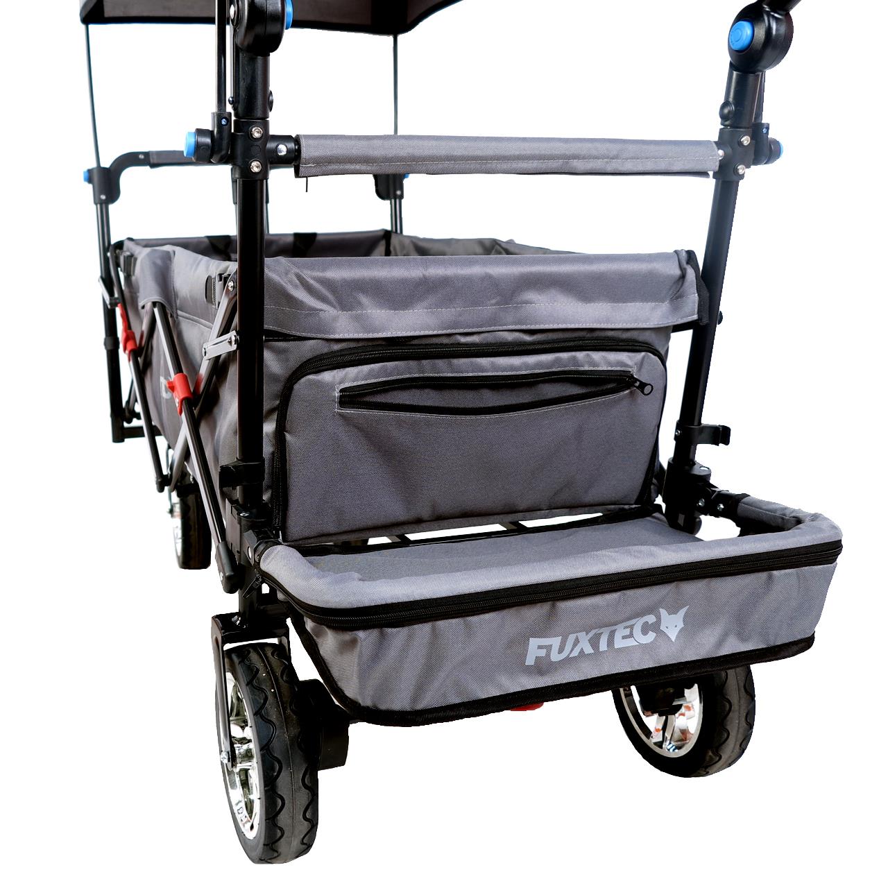 FUXTEC handcart FX-CT800 with UV-protected sun canopy, push handle & interior extension