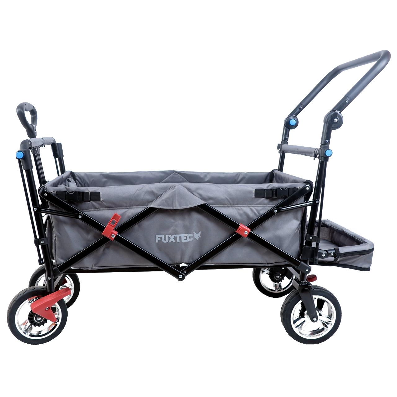FUXTEC handcart FX-CT800 with UV-protected sun canopy, push handle & interior extension