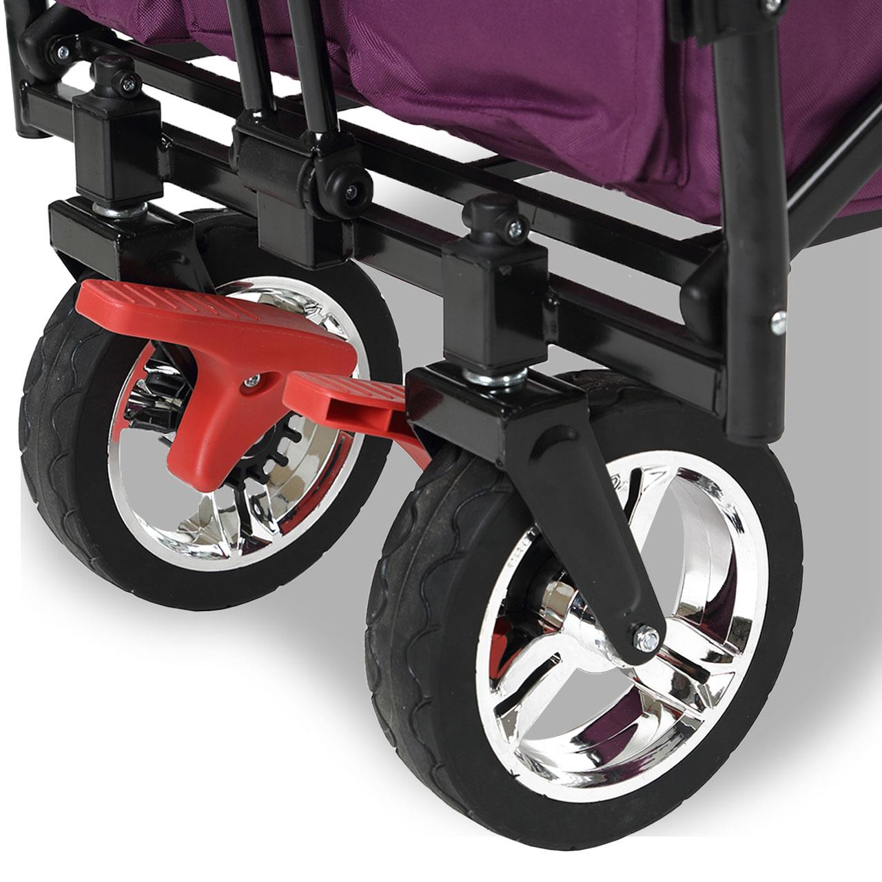 FUXTEC handcart FX-CT800 with UV-protected sun canopy, push handle & interior extension