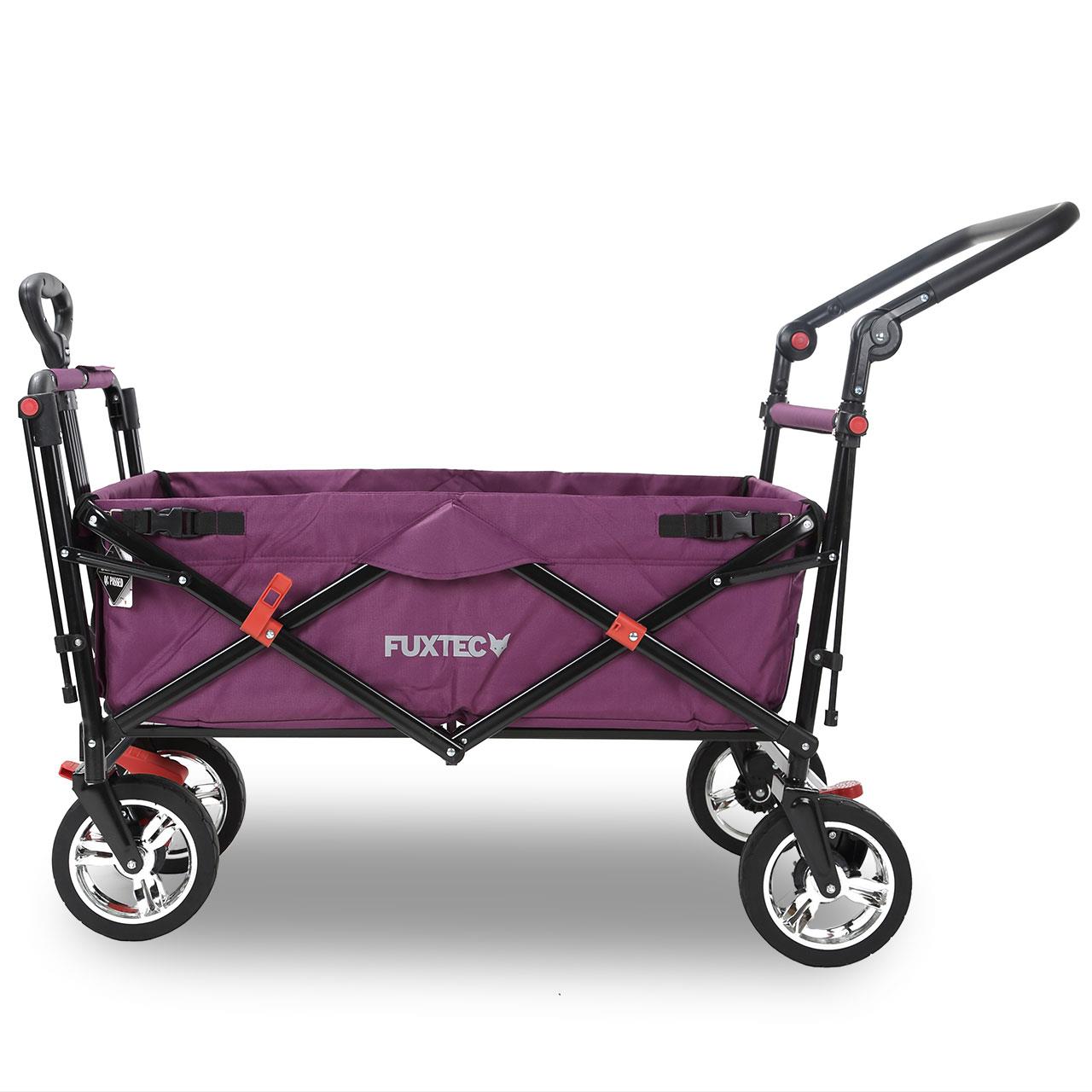 FUXTEC handcart FX-CT800 with UV-protected sun canopy, push handle & interior extension