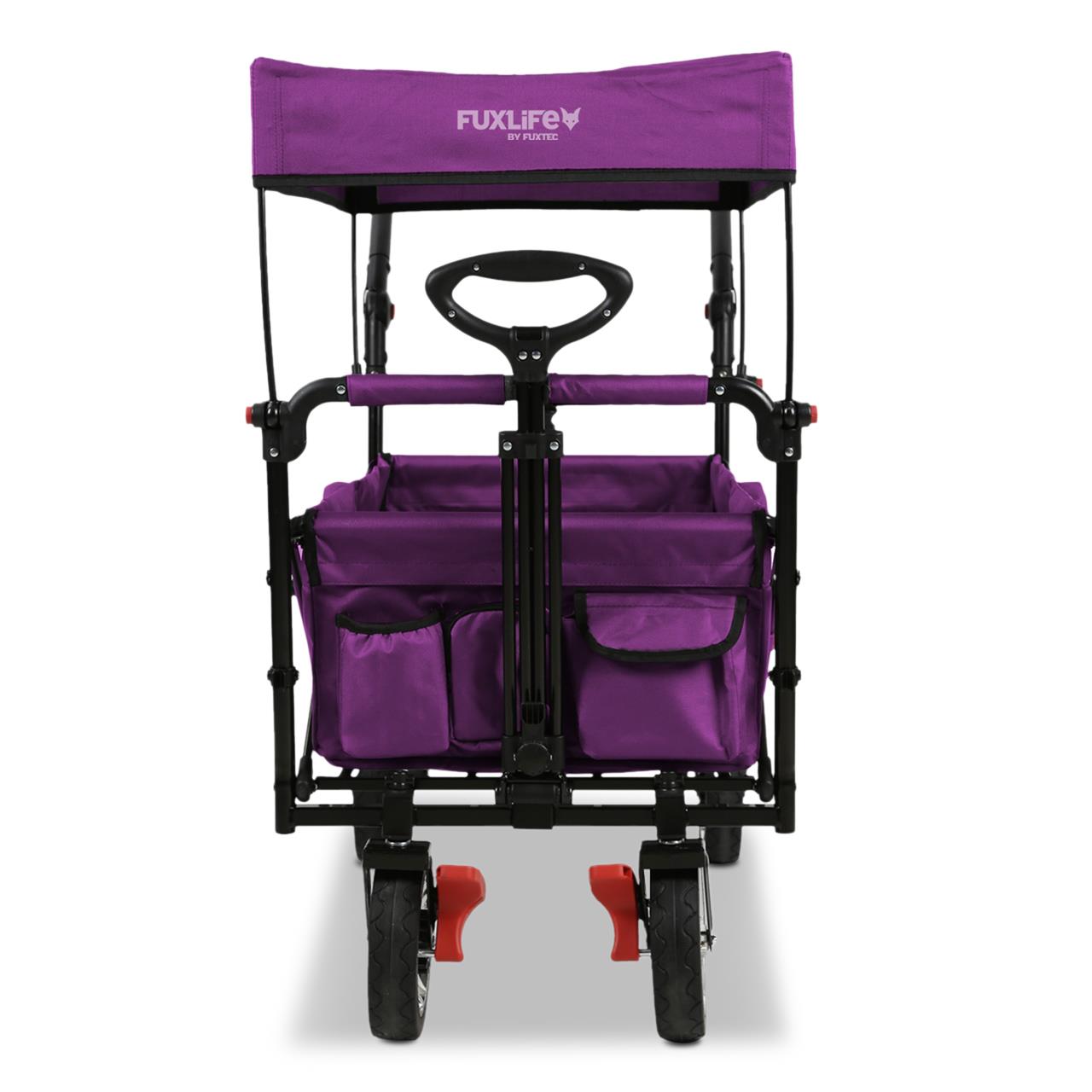 FUXTEC handcart FX-CT800 with UV-protected sun canopy, push handle & interior extension