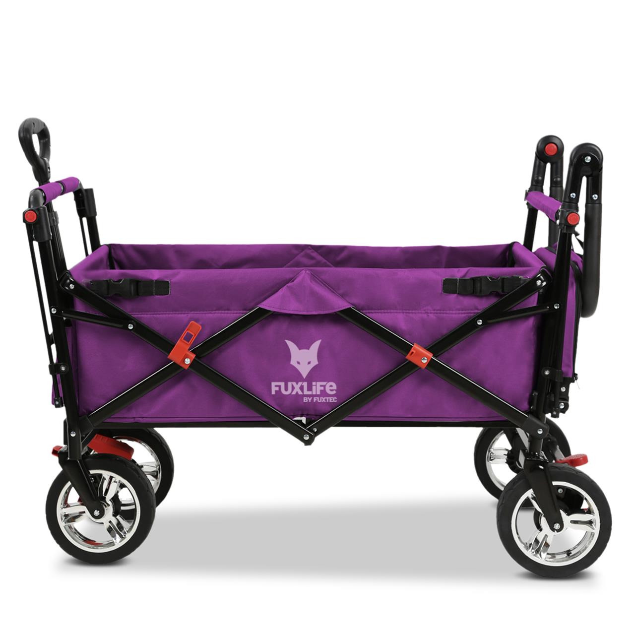 FUXTEC handcart FX-CT800 with UV-protected sun canopy, push handle & interior extension