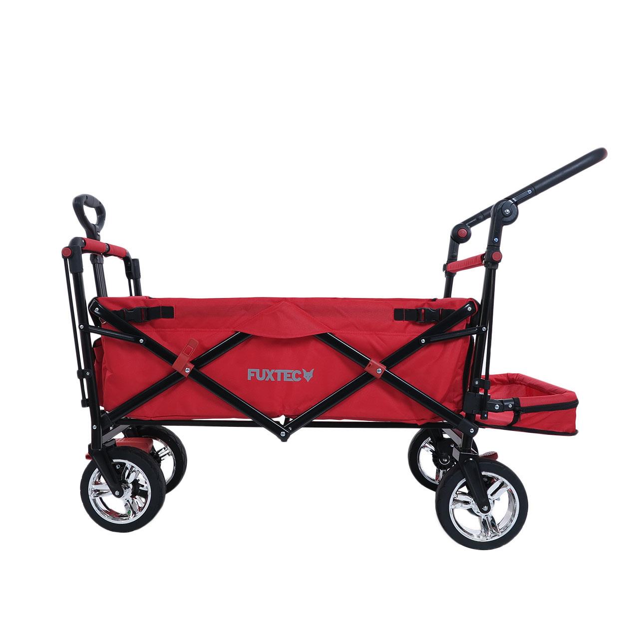 FUXTEC handcart FX-CT800 with UV-protected sun canopy, push handle & interior extension