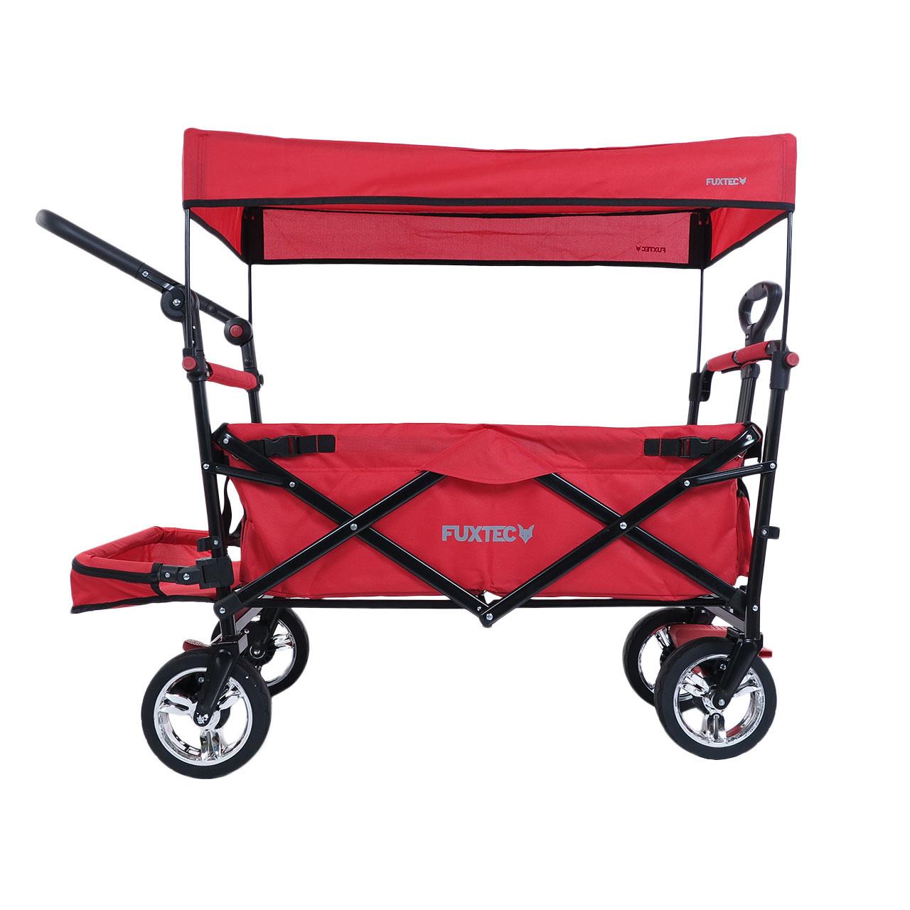 FUXTEC handcart FX-CT800 with UV-protected sun canopy, push handle & interior extension