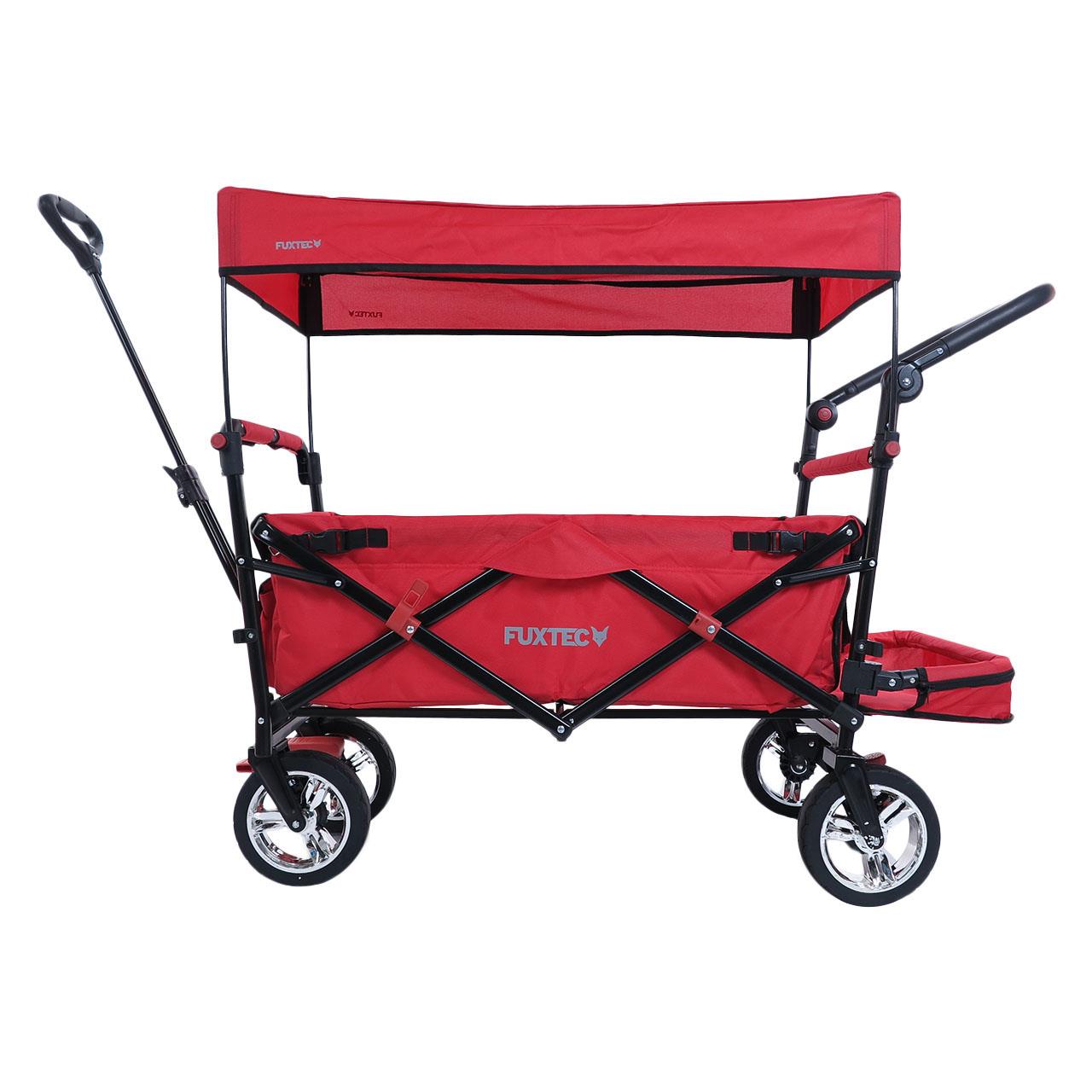 FUXTEC handcart FX-CT800 with UV-protected sun canopy, push handle & interior extension