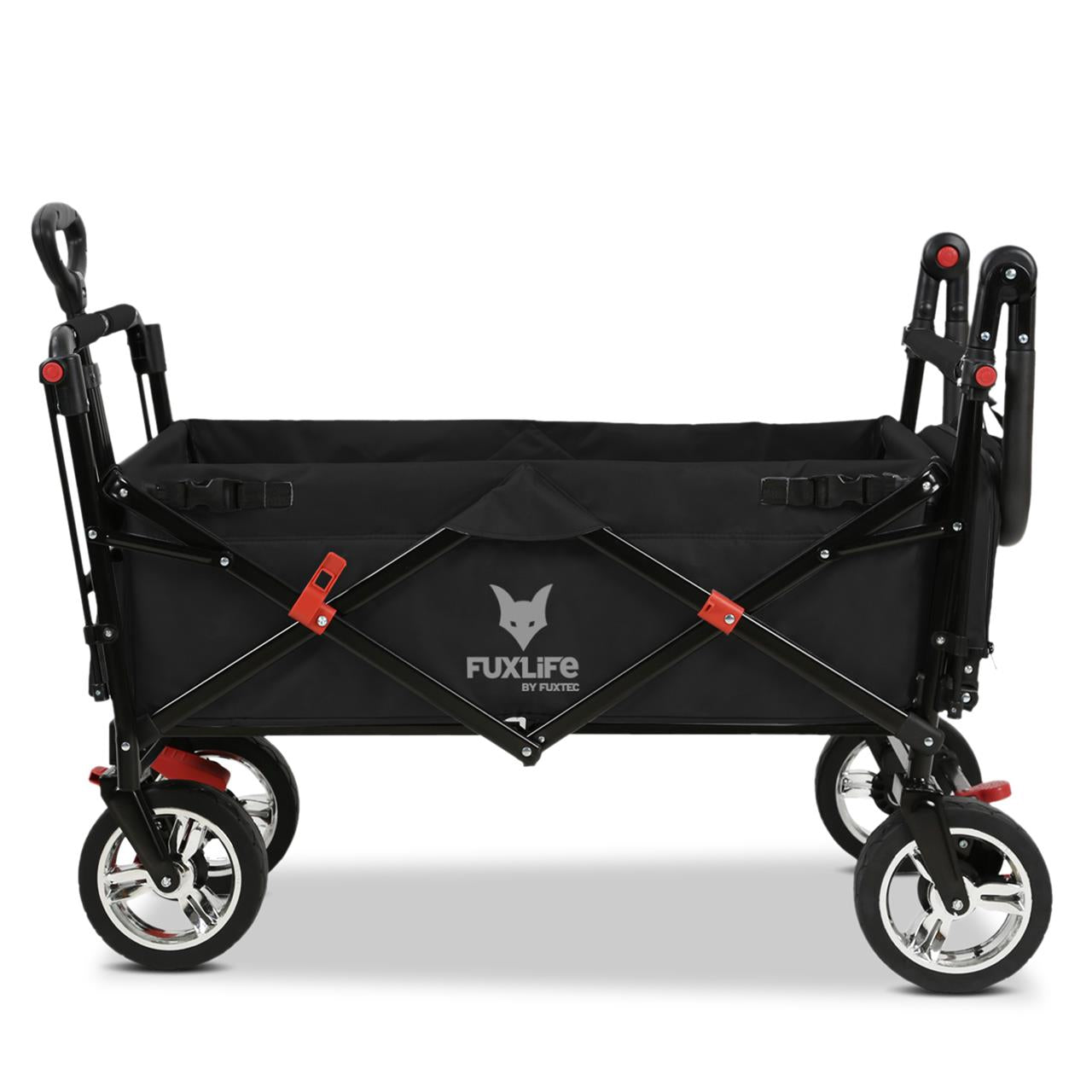 FUXTEC handcart FX-CT800 with UV-protected sun canopy, push handle & interior extension