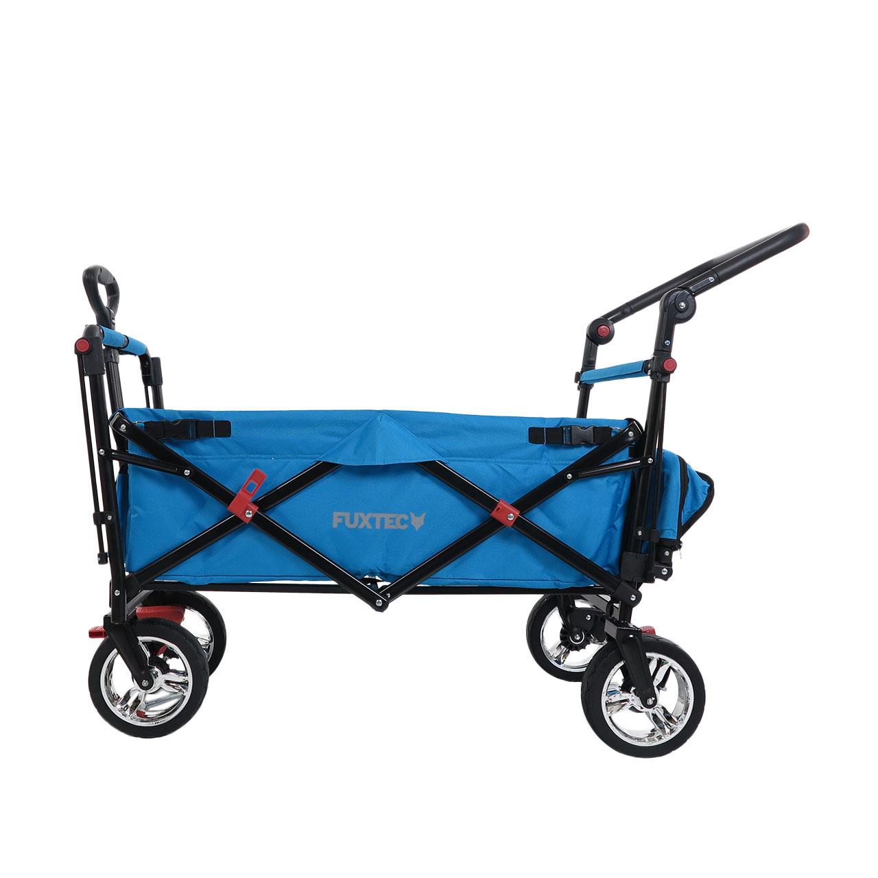 FUXTEC handcart FX-CT800 with UV-protected sun canopy, push handle & interior extension
