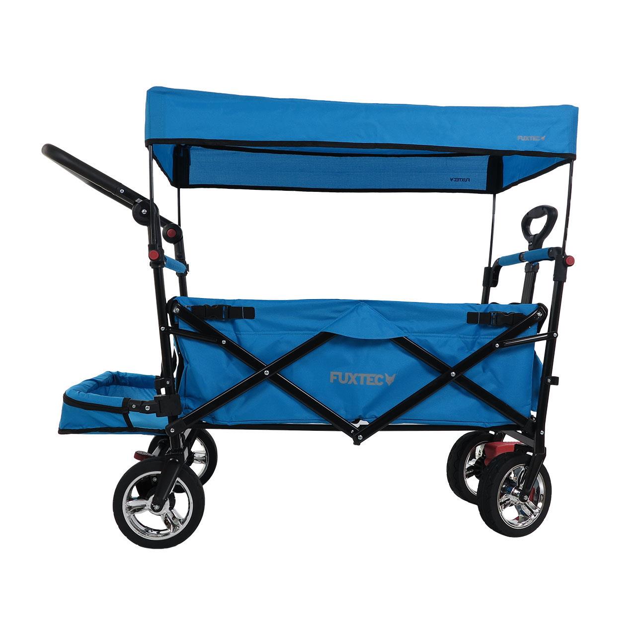 FUXTEC handcart FX-CT800 with UV-protected sun canopy, push handle & interior extension