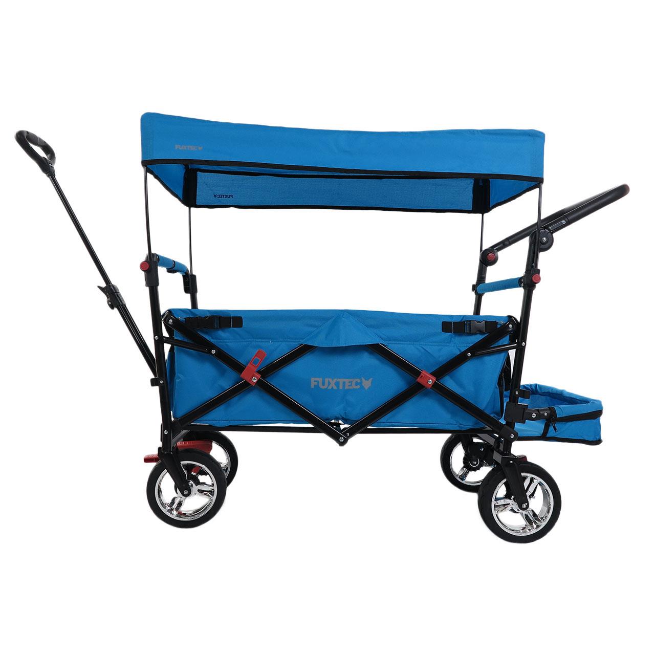 FUXTEC handcart FX-CT800 with UV-protected sun canopy, push handle & interior extension