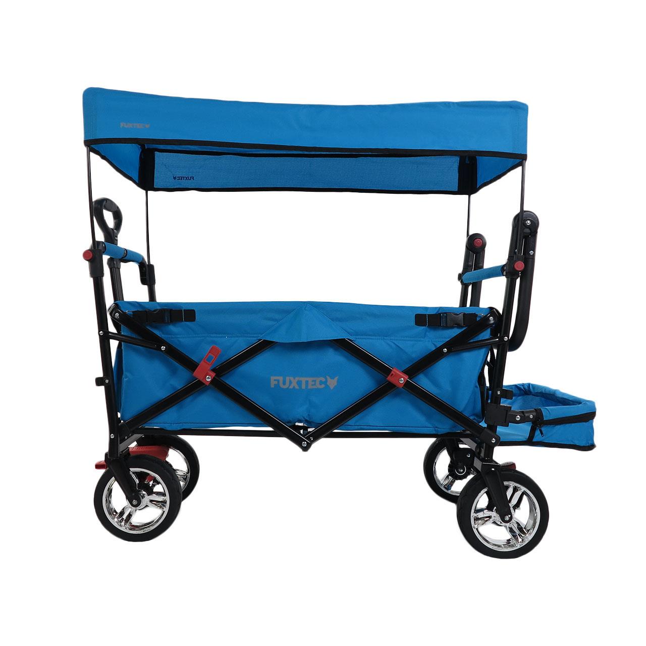 FUXTEC handcart FX-CT800 with UV-protected sun canopy, push handle & interior extension