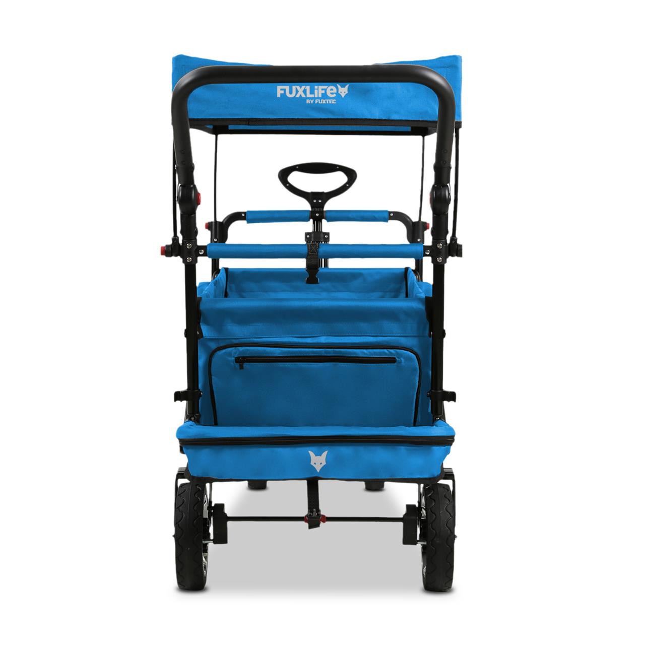FUXTEC handcart FX-CT800 with UV-protected sun canopy, push handle & interior extension