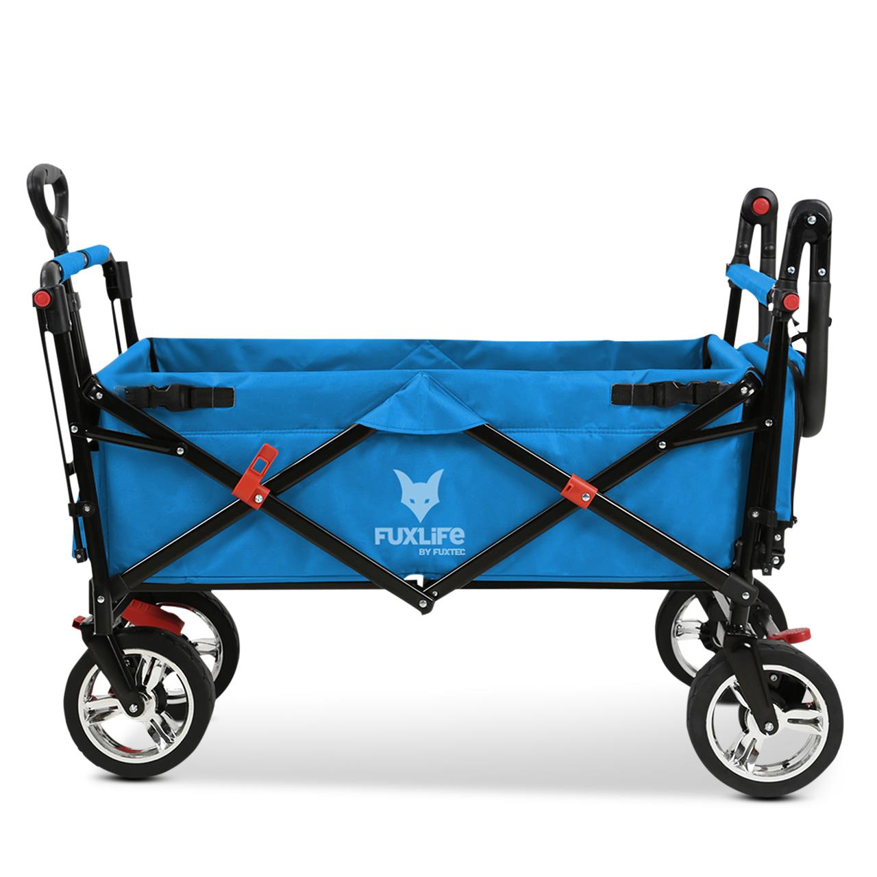 FUXTEC handcart FX-CT800 with UV-protected sun canopy, push handle & interior extension