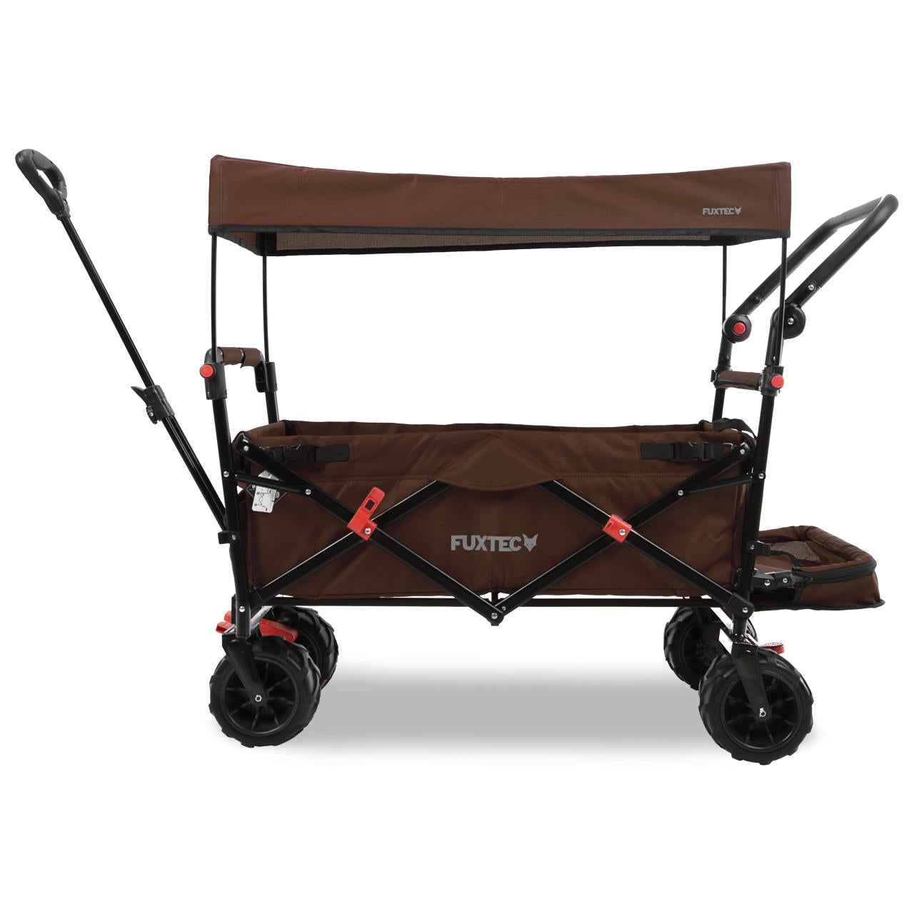 FUXTEC beach handcart FX-CTB800 with UV-protected sun canopy, push handle & interior extension