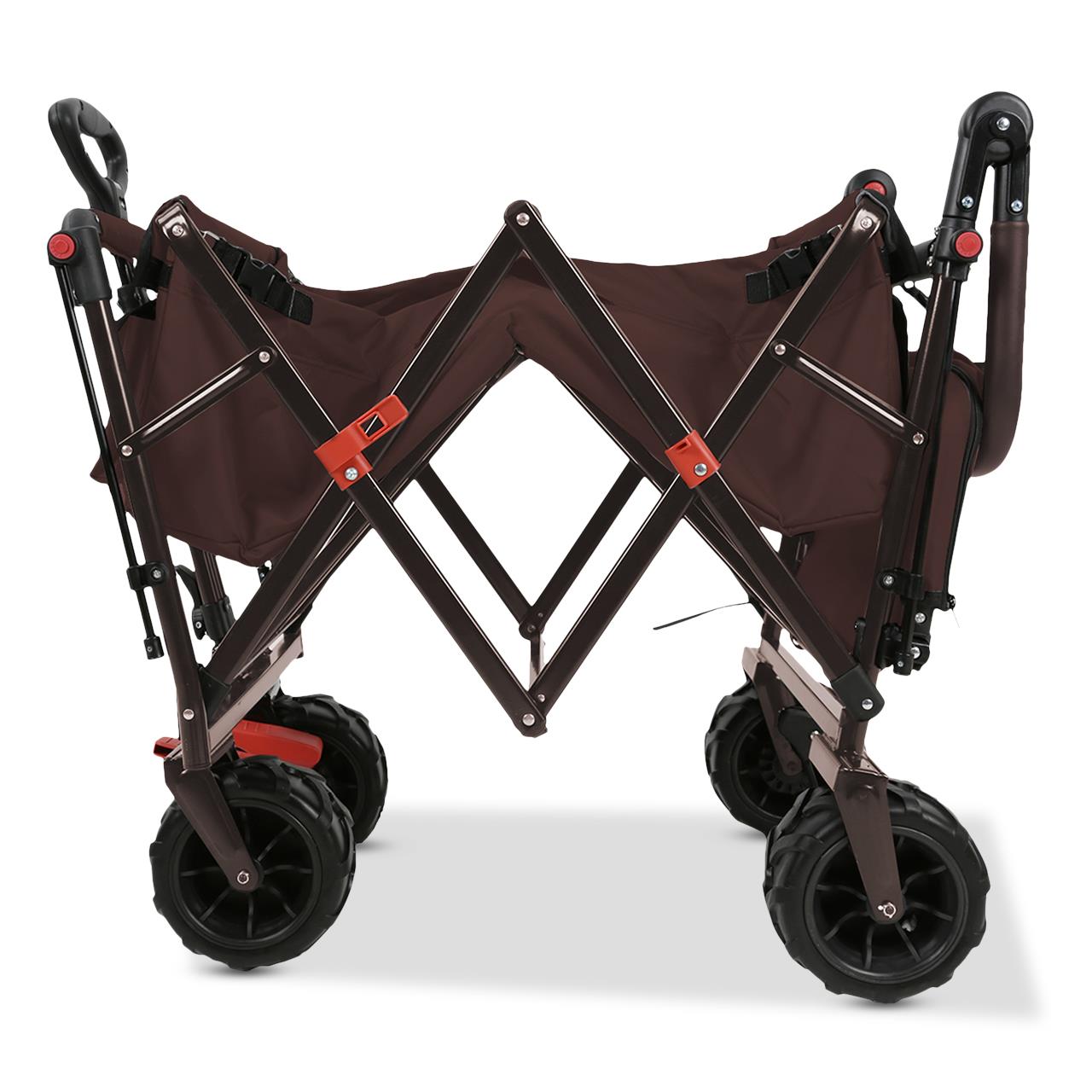 FUXTEC beach handcart FX-CTB800 with UV-protected sun canopy, push handle & interior extension