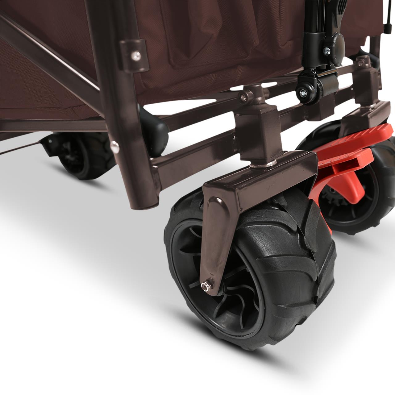 FUXTEC beach handcart FX-CTB800 with UV-protected sun canopy, push handle & interior extension