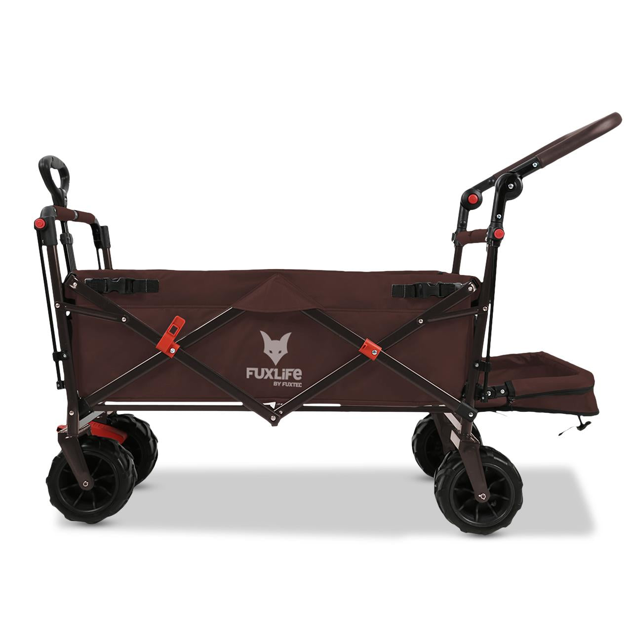 FUXTEC beach handcart FX-CTB800 with UV-protected sun canopy, push handle & interior extension