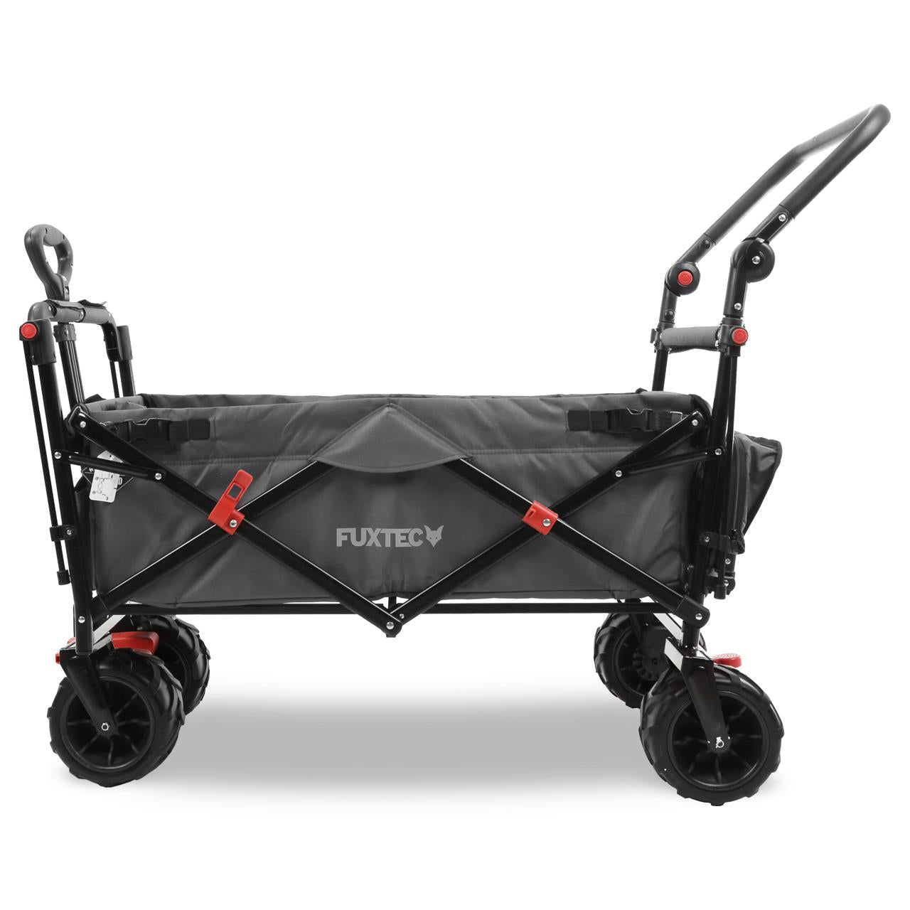 FUXTEC beach handcart FX-CTB800 with UV-protected sun canopy, push handle & interior extension