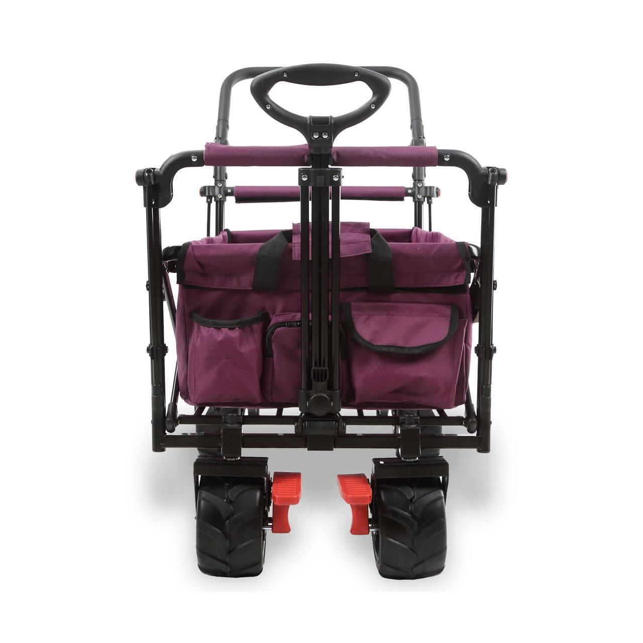 FUXTEC beach handcart FX-CTB800 with UV-protected sun canopy, push handle & interior extension