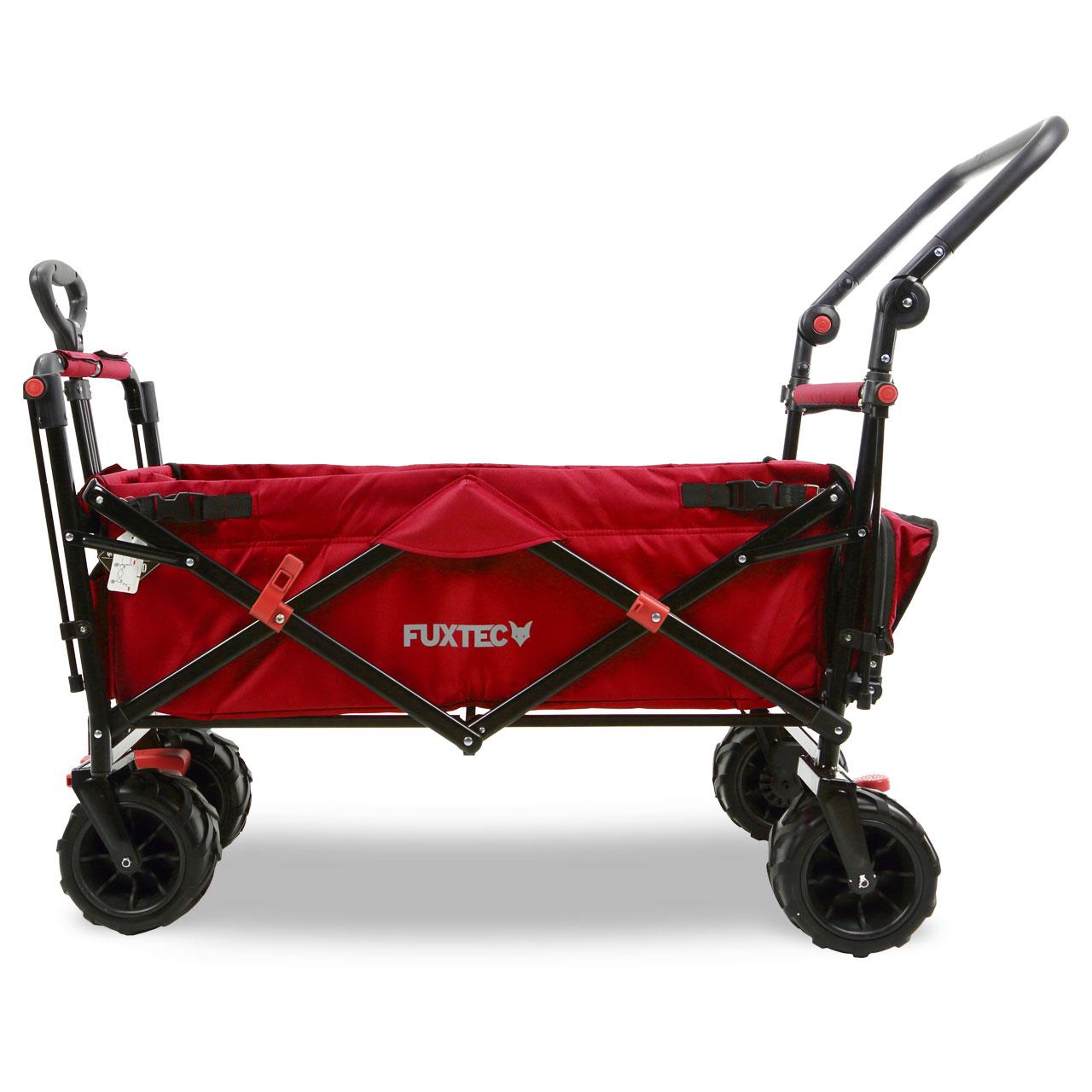 FUXTEC beach handcart FX-CTB800 with UV-protected sun canopy, push handle & interior extension