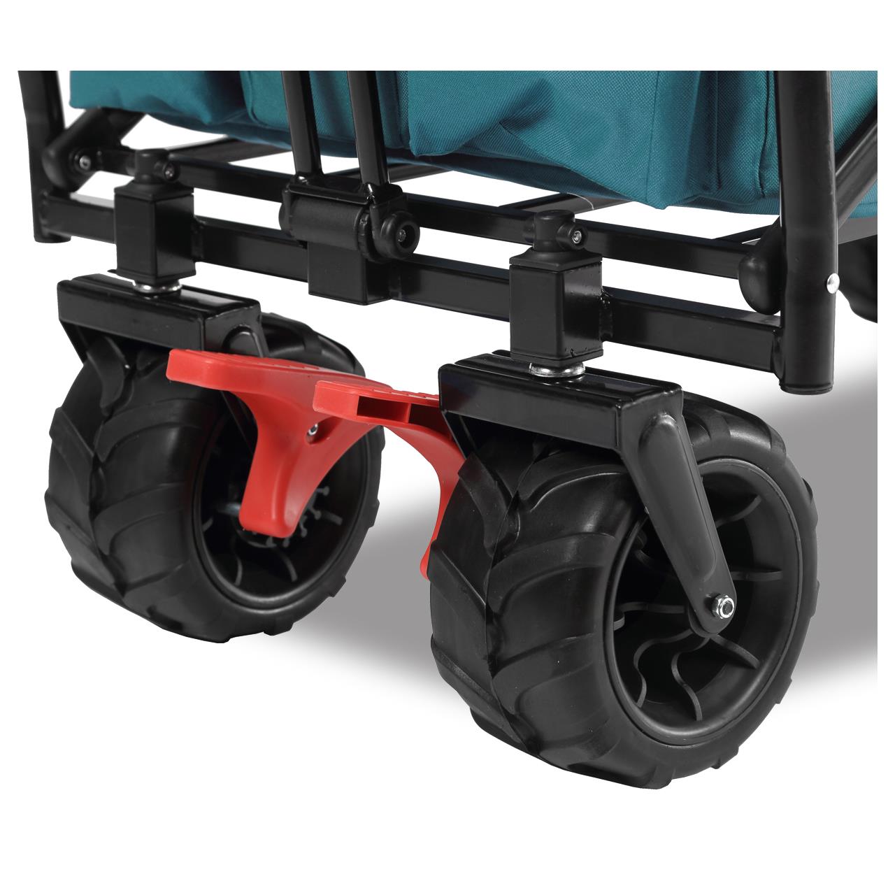 FUXTEC beach handcart FX-CTB800 with UV-protected sun canopy, push handle & interior extension