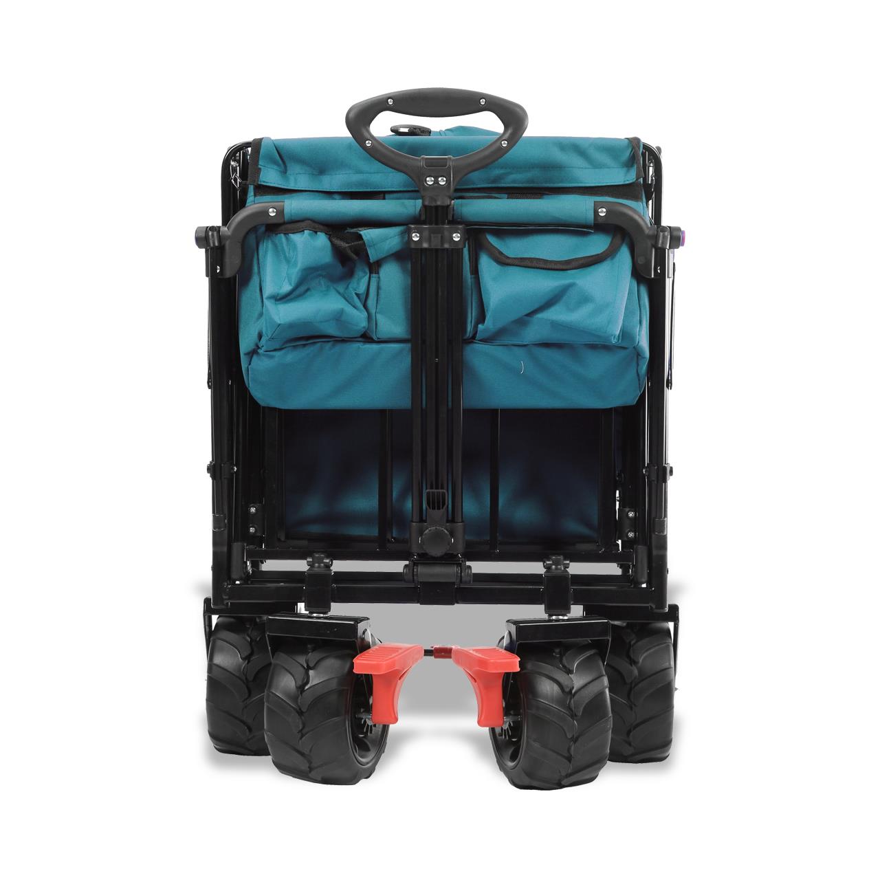 FUXTEC beach handcart FX-CTB800 with UV-protected sun canopy, push handle & interior extension