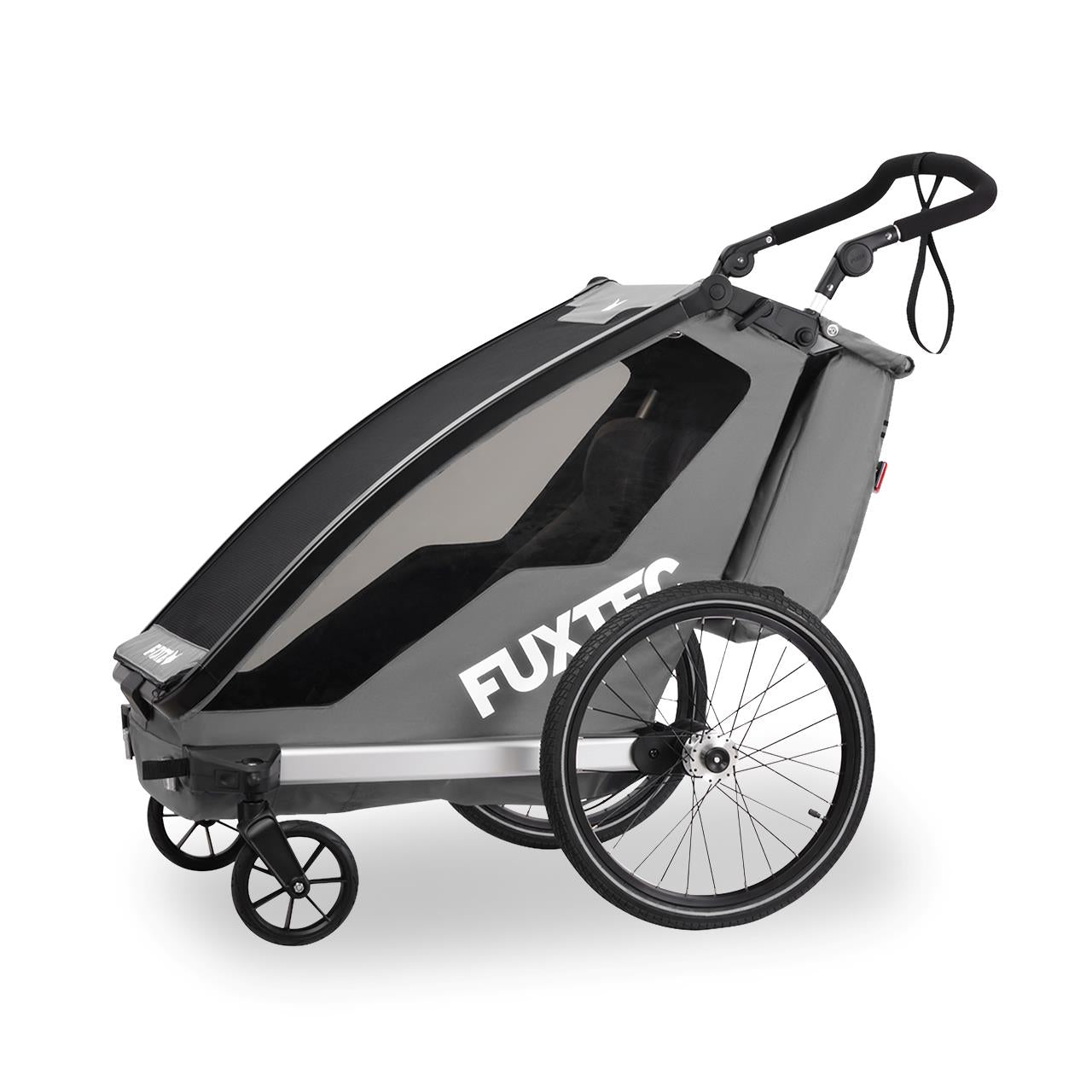FUXTEC bicycle trailer/jogger FX-FA1-SET-GRAU with jogger wheel
