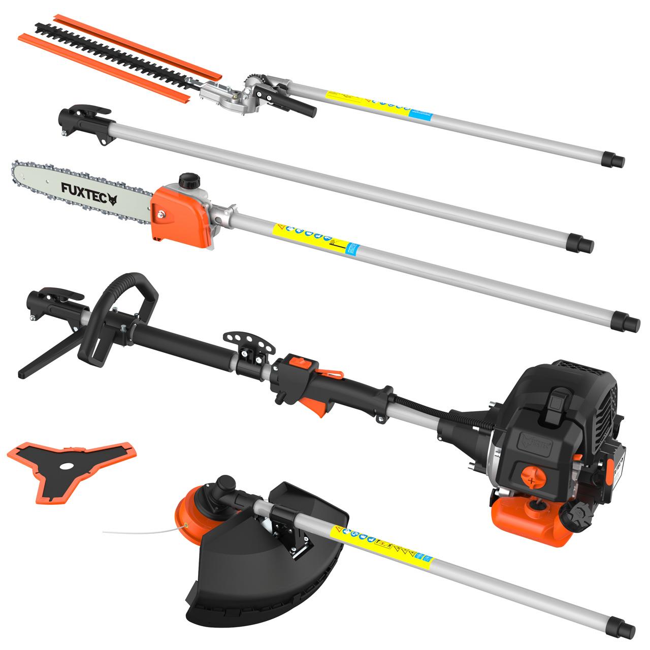 FUXTEC FX-MT152E Multitool – 5in1 Petrol Brush Cutter with Hedge Trimmer & Pole Pruner