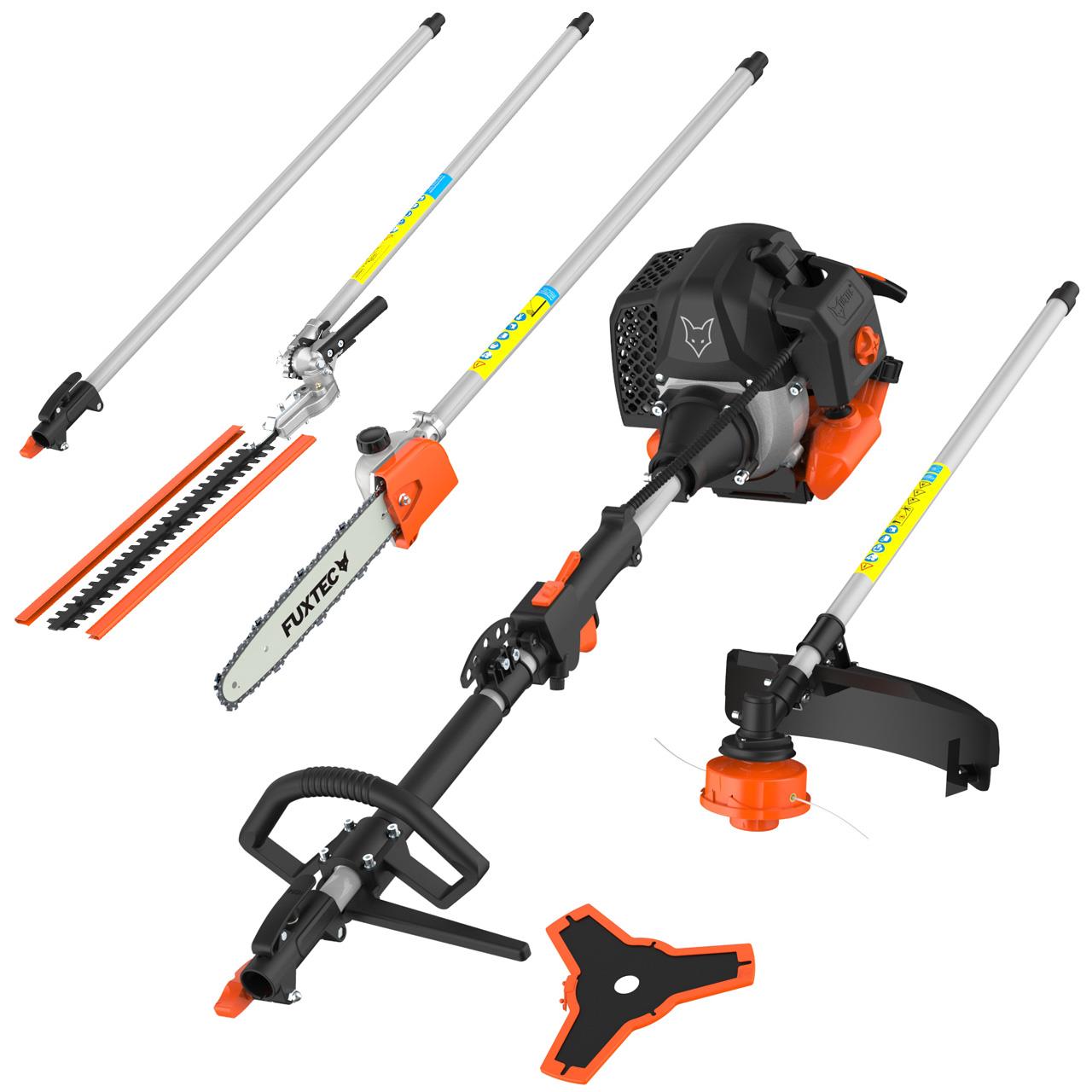 FUXTEC FX-MT152E Multitool – 5in1 Petrol Brush Cutter with Hedge Trimmer & Pole Pruner