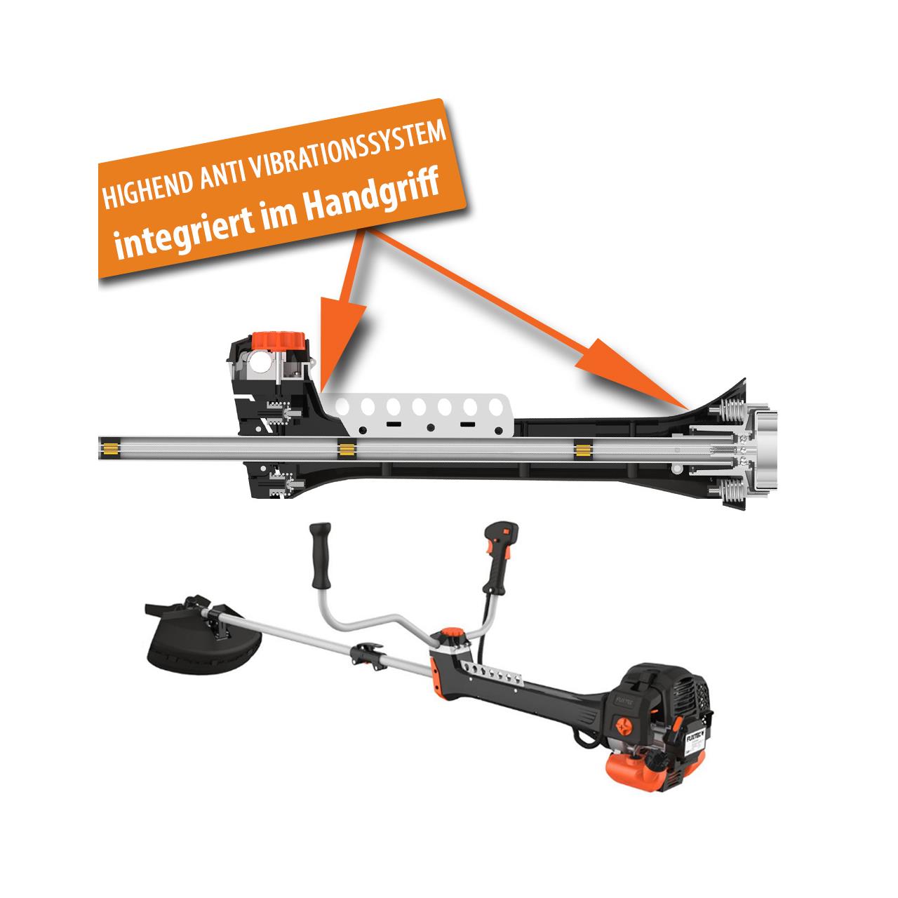 FUXTEC FX-PS152 Petrol Strimmer & Grass Trimmer | 52cc 2.95HP 2-Stroke Engine