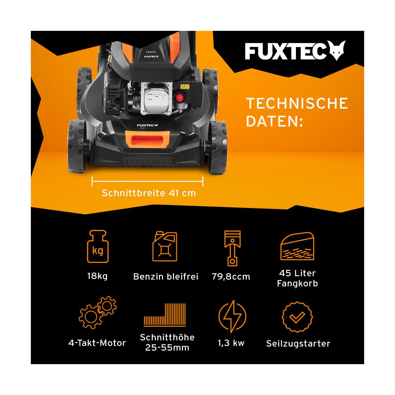 FUXTEC FX-RM4180 Hand Push Petrol Lawn Mower