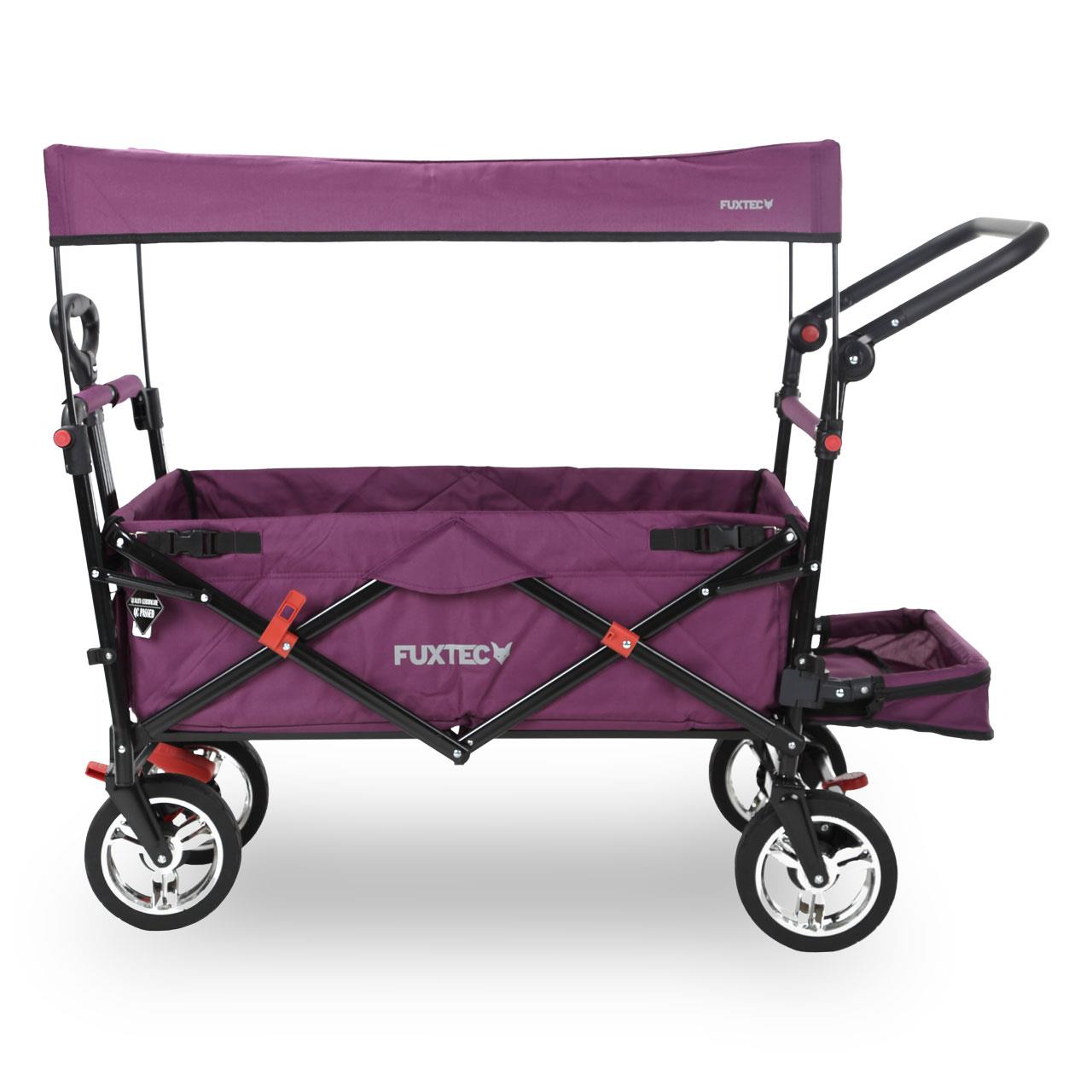 FUXTEC handcart FX-CT800 with UV-protected sun canopy, push handle & interior extension