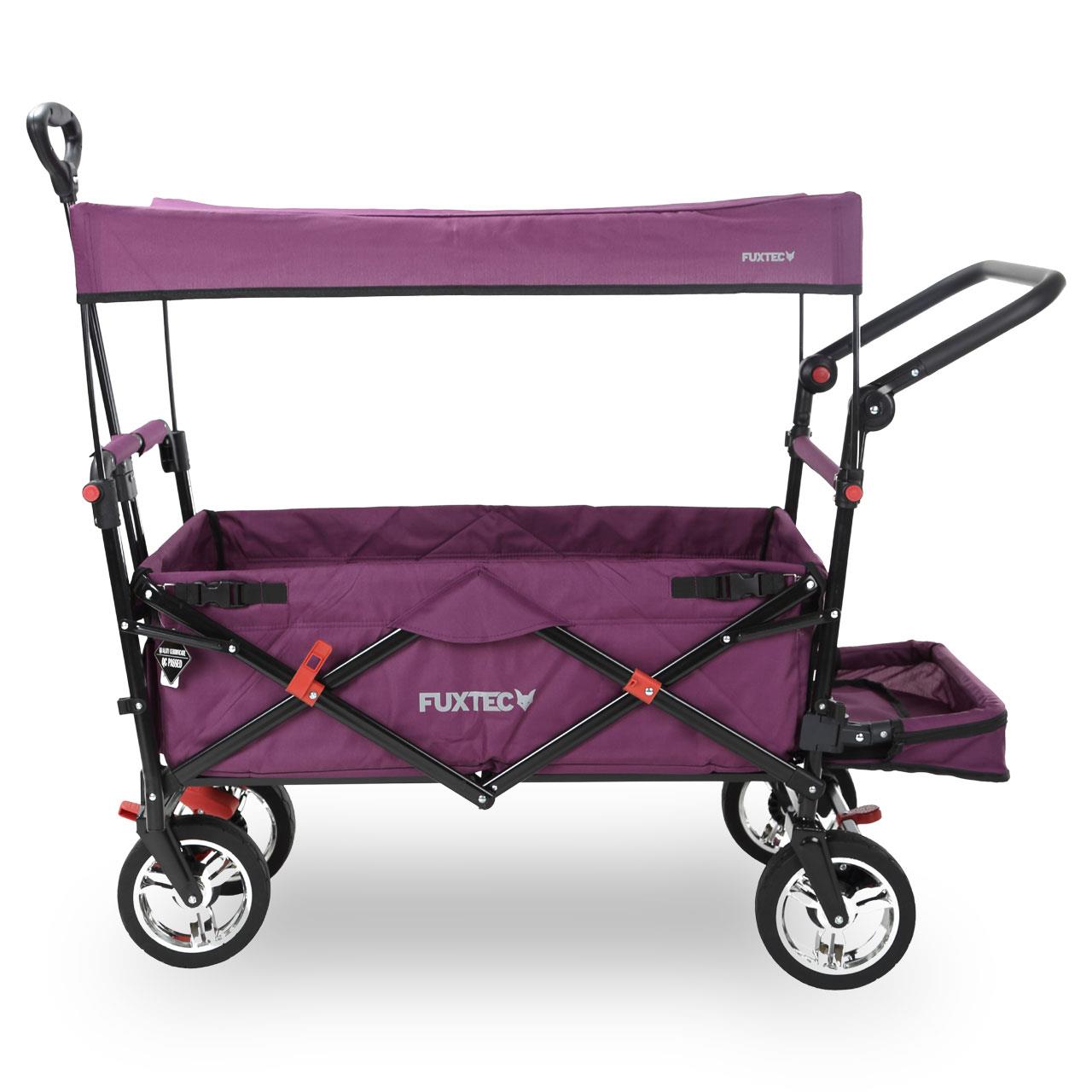 FUXTEC handcart FX-CT800 with UV-protected sun canopy, push handle & interior extension