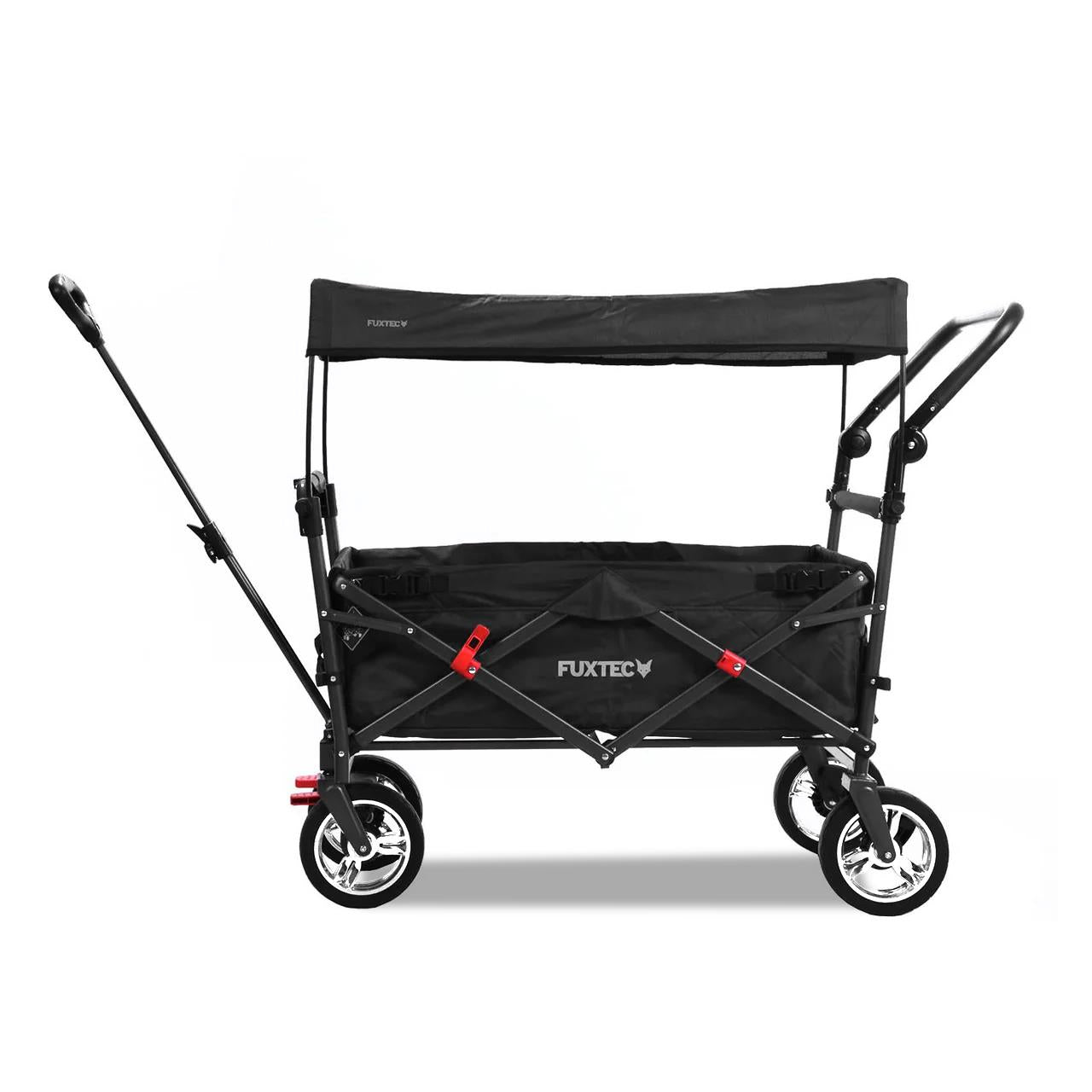 FUXTEC Bollerwagen FX-CT700 mit UV-geschütztem Sonnendach und zusätzlichem Schiebegriff