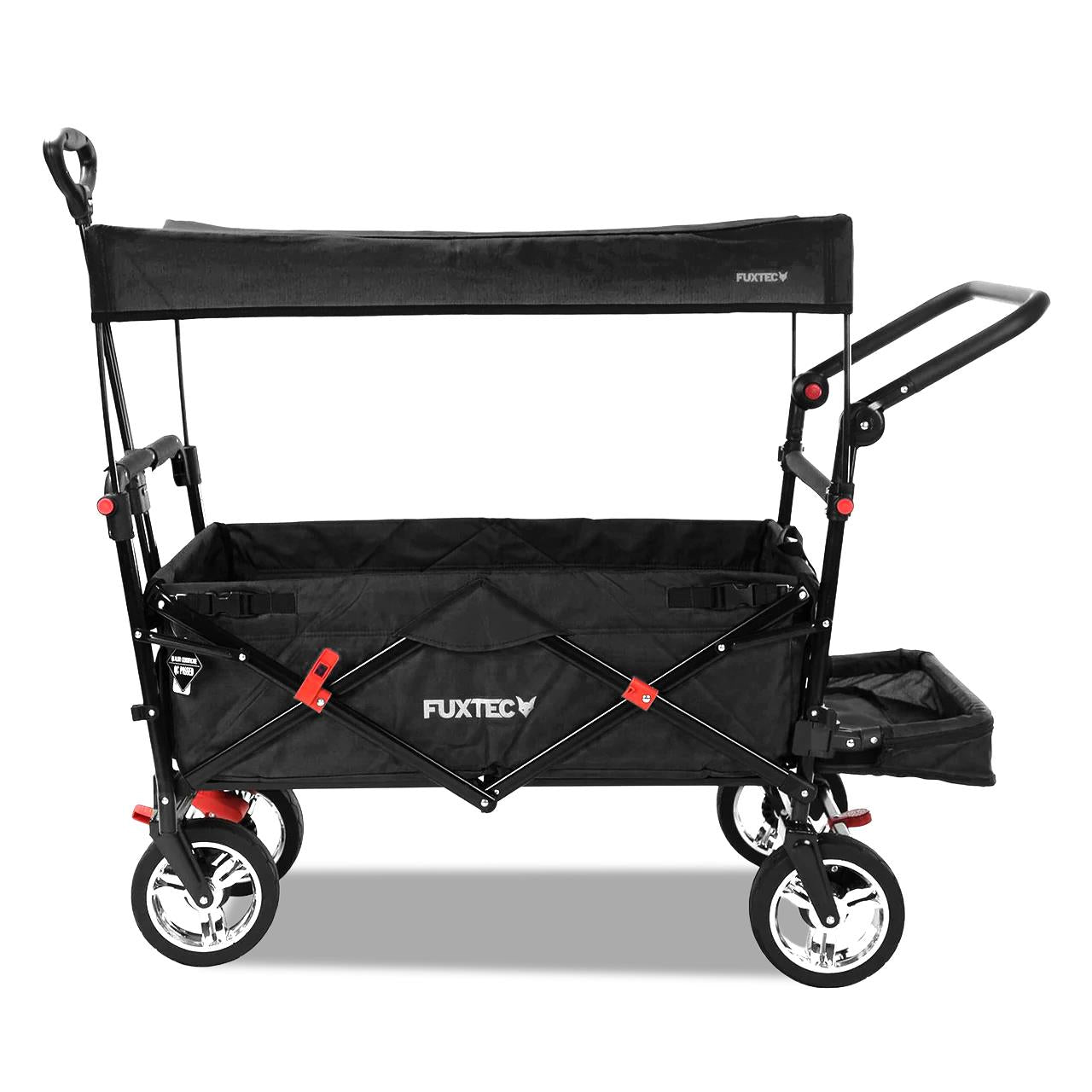FUXTEC handcart FX-CT800 with UV-protected sun canopy, push handle & interior extension