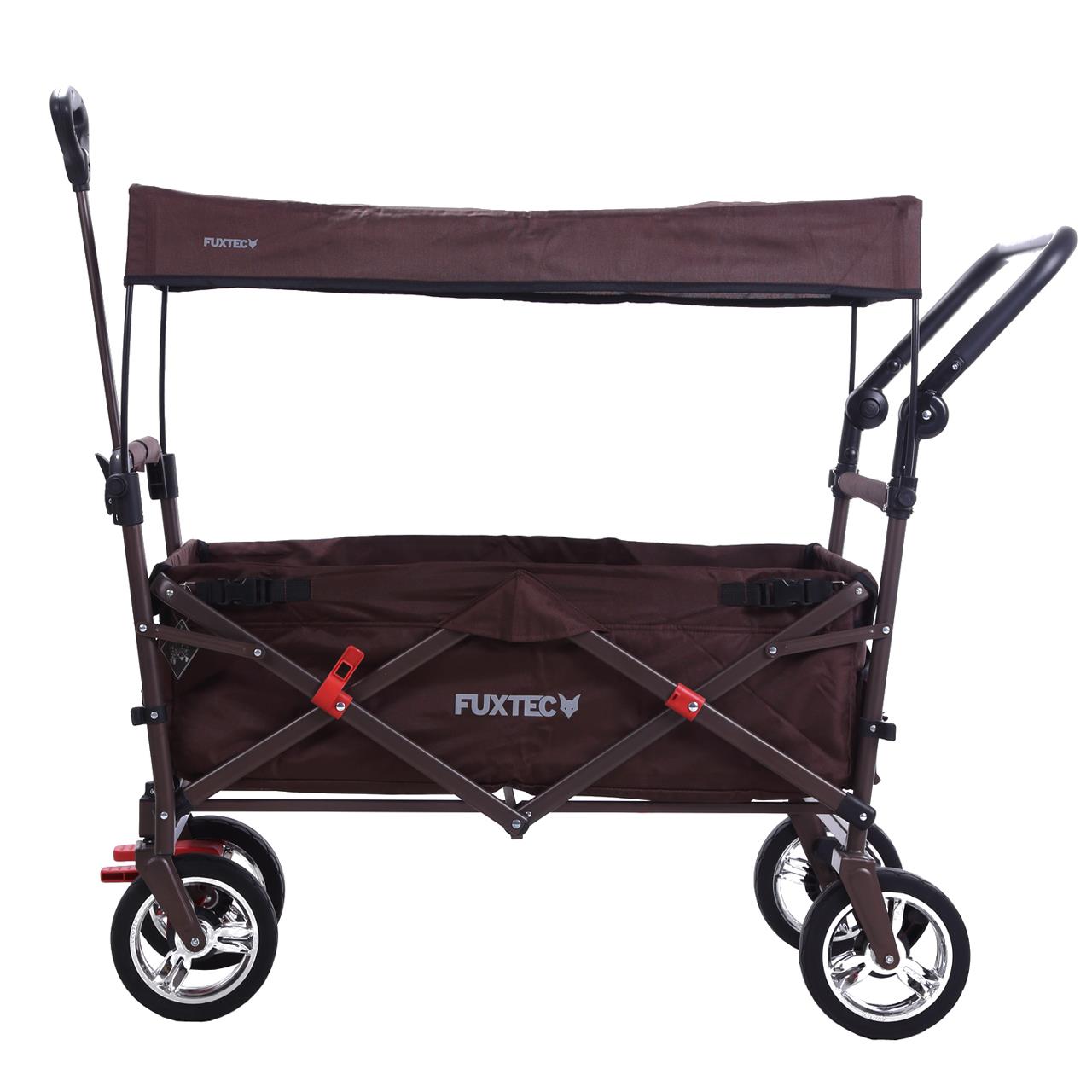 FUXTEC handcart FX-CT700 with UV-protected sun canopy and additional push handle