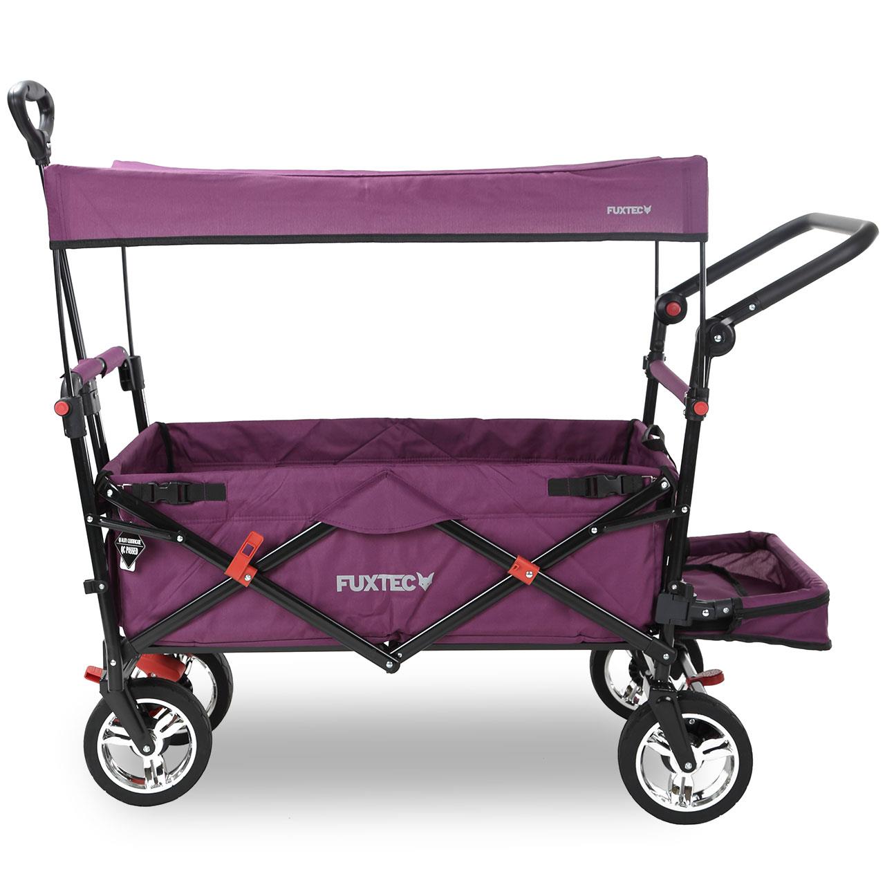 FUXTEC handcart FX-CT800 with UV-protected sun canopy, push handle & interior extension