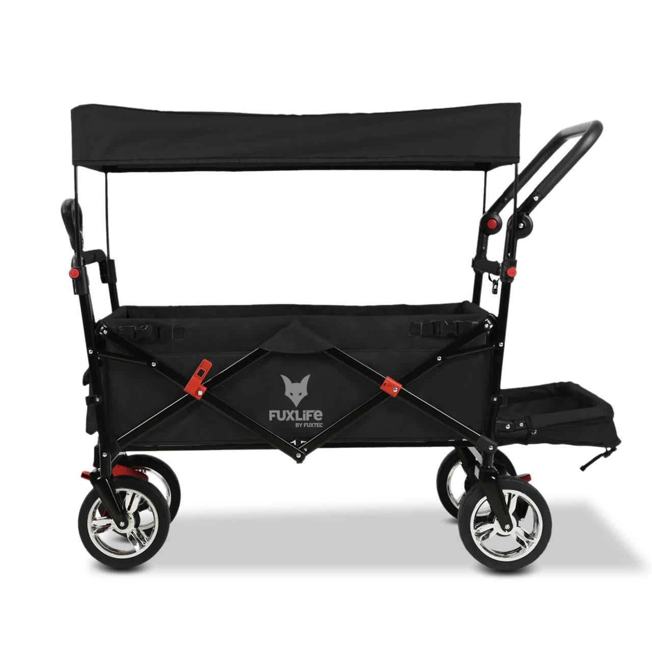 FUXTEC handcart FX-CT800 with UV-protected sun canopy, push handle & interior extension