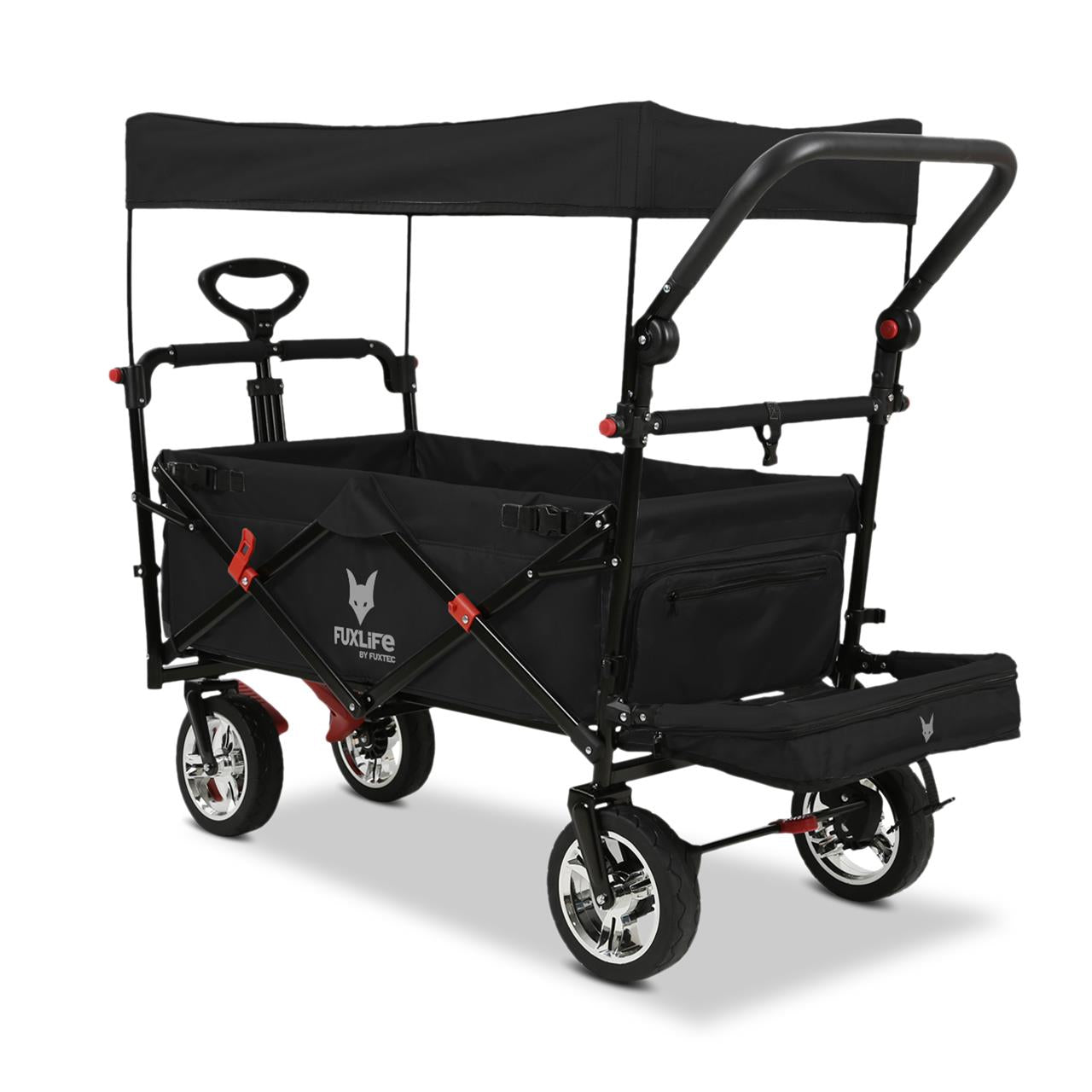 FUXTEC handcart FX-CT800 with UV-protected sun canopy, push handle & interior extension